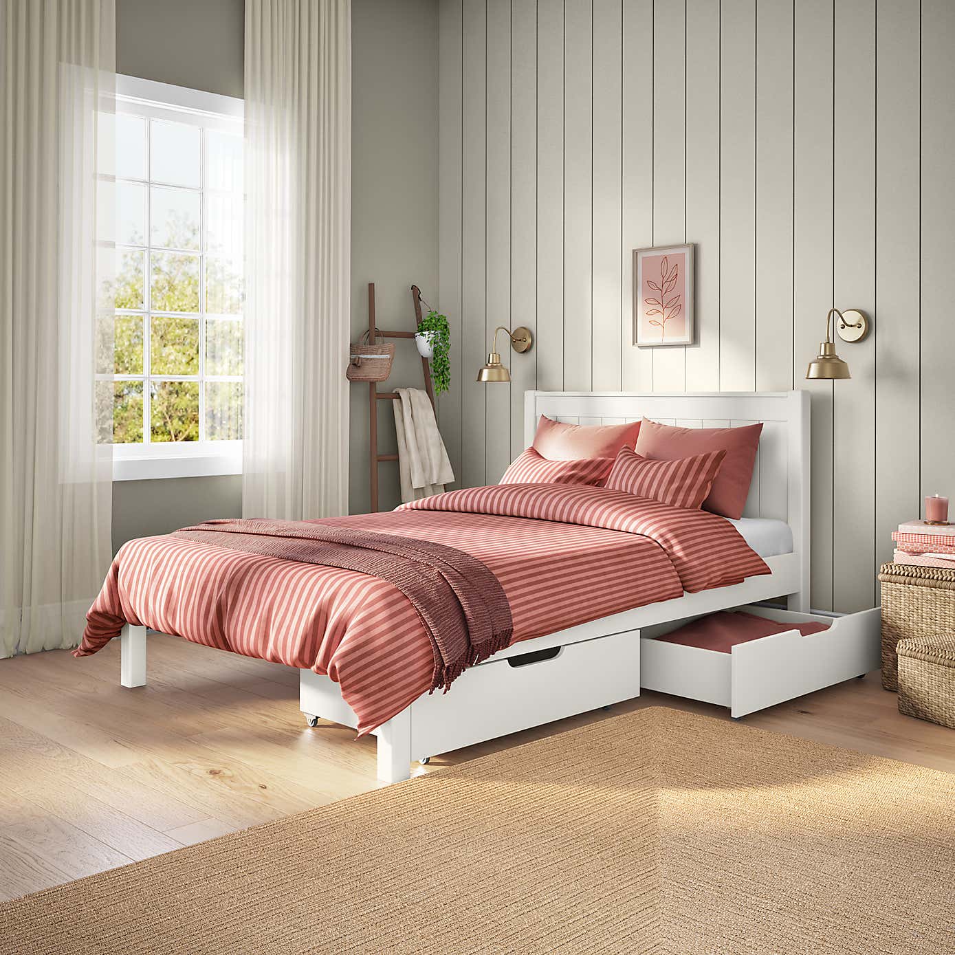 Stompa Classic Low End Bed with 2 Underbed Drawers