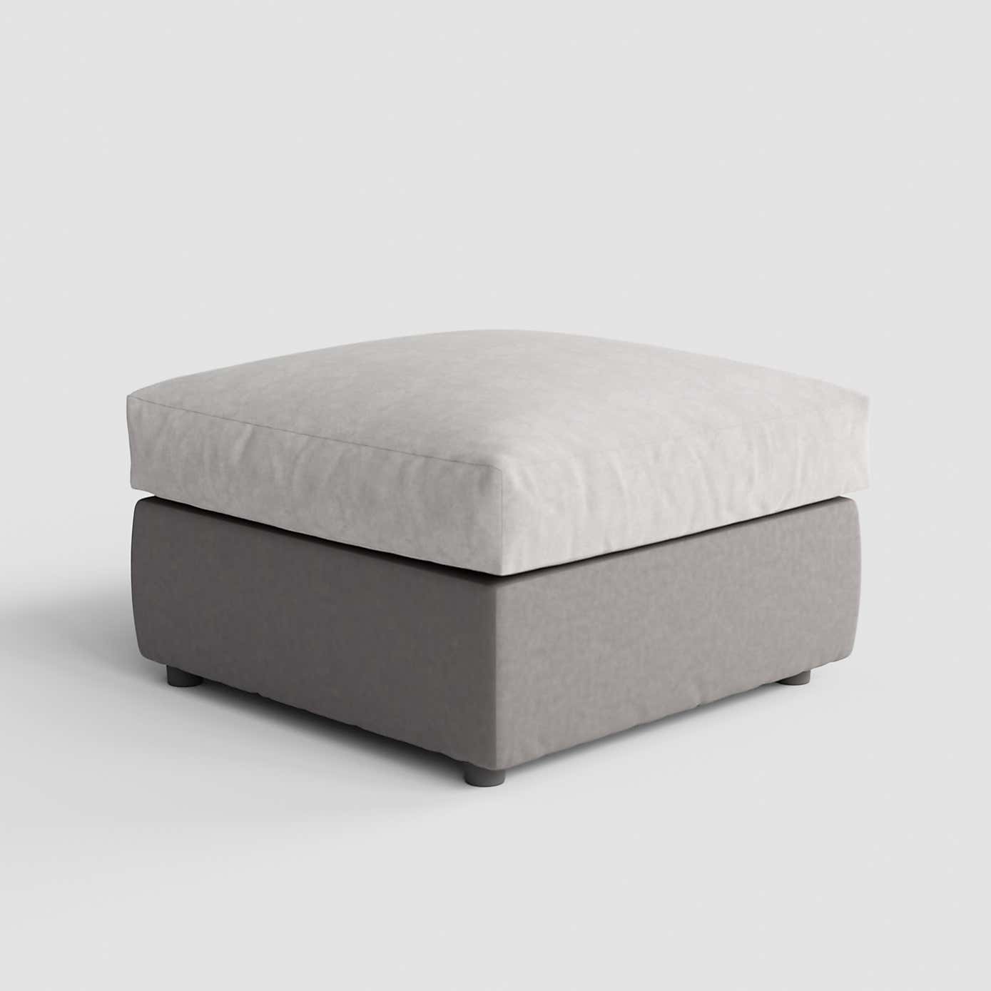 Blake Soft Faux Leather Combo Footstool