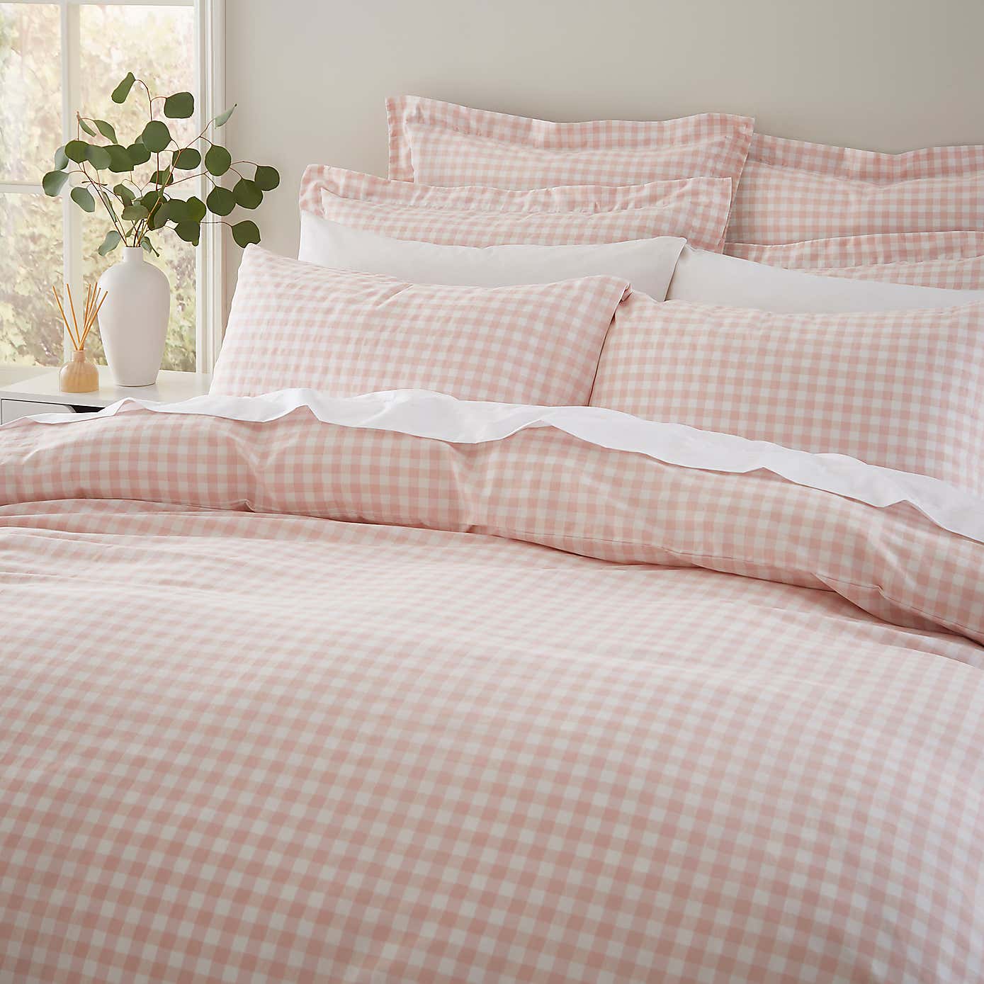 Portloe Gingham Woven Cotton Standard Pillowcase Pair