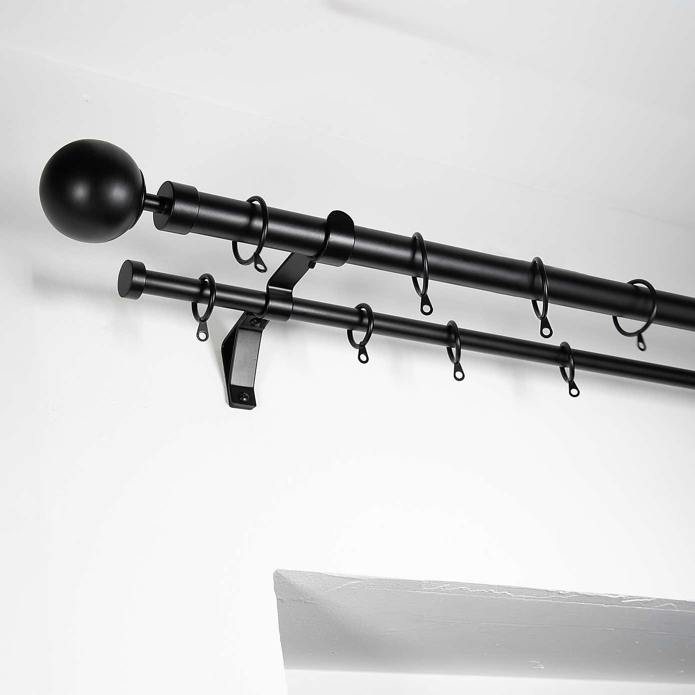 Oslo Double Layer Extendable Curtain Pole