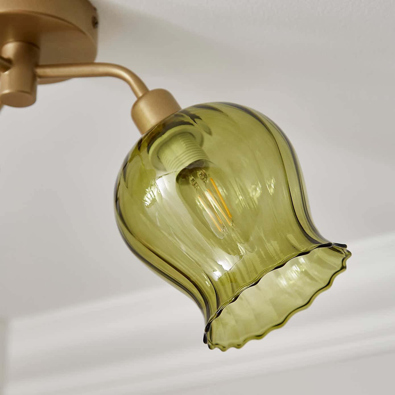 Peony 3 Light Semi Flush Ceiling Light