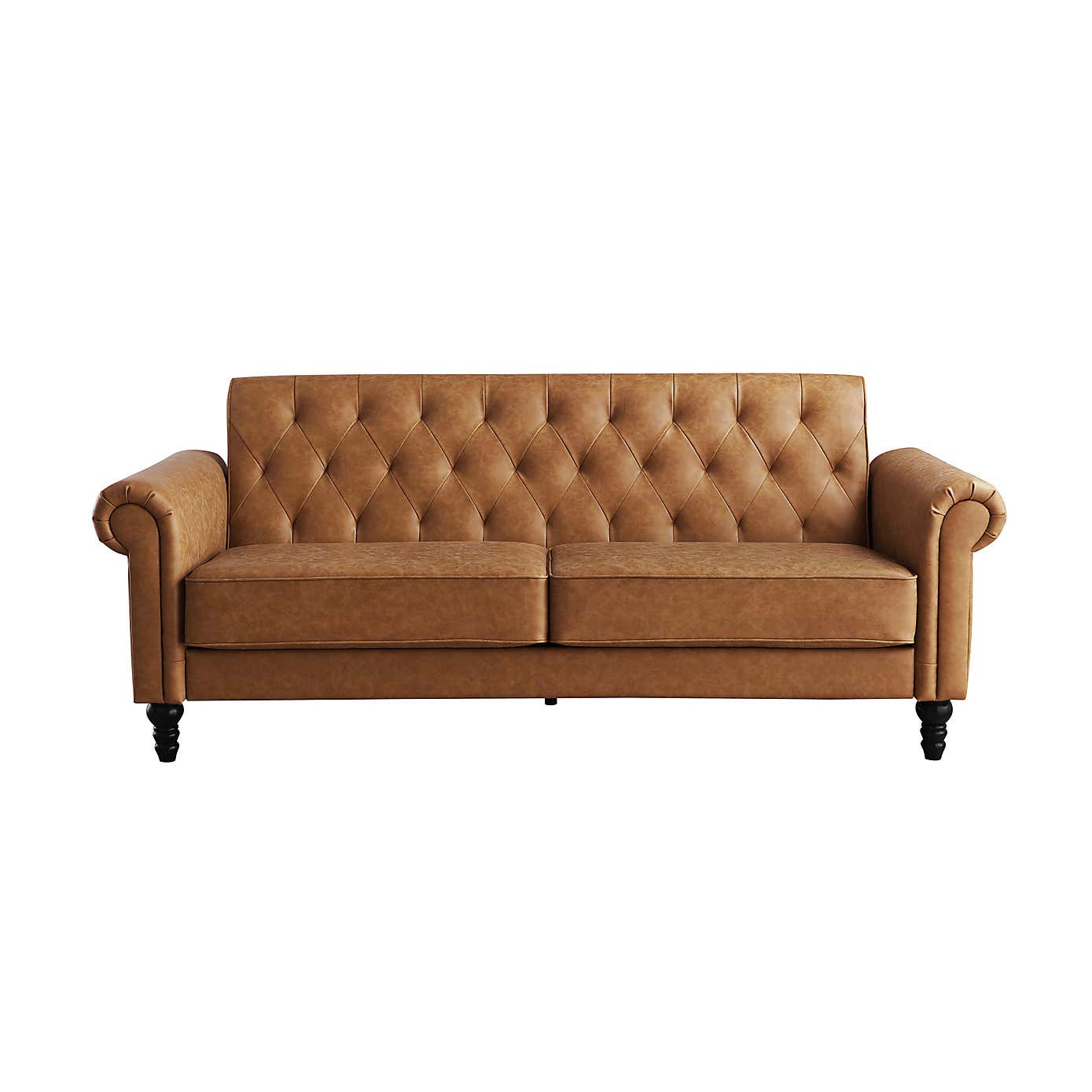 Greta Faux Leather 3 Seater Sofa