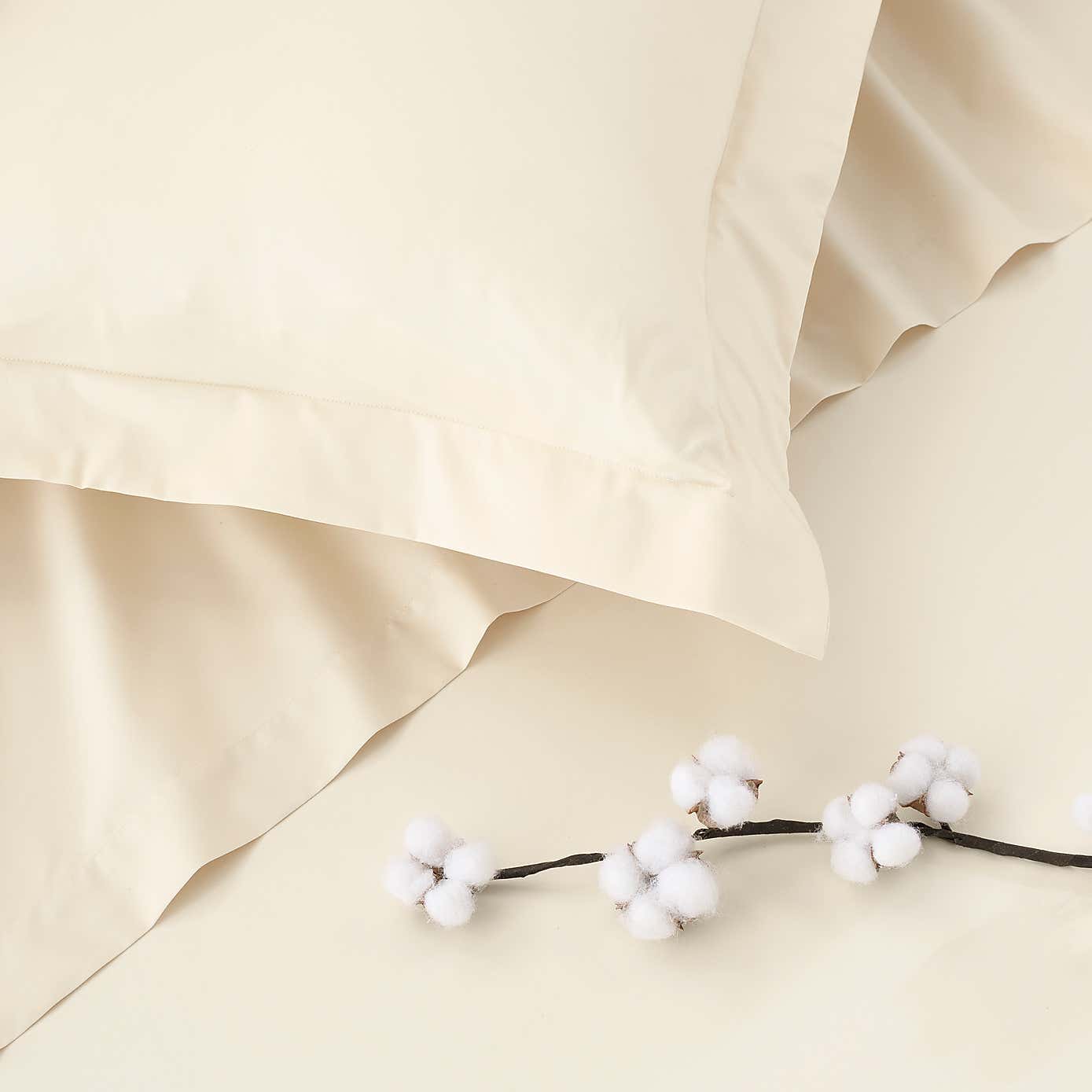 Dorma 300 Thread Count 100% Cotton Sateen Plain Bolster Pillowcase