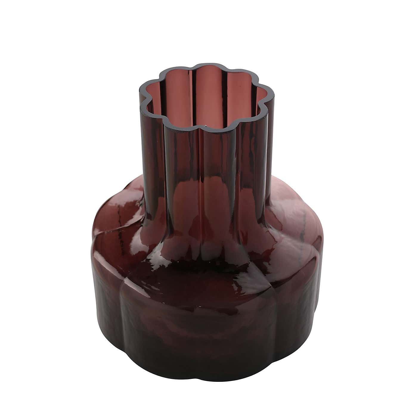 Hestia Glass Burgundy Vase