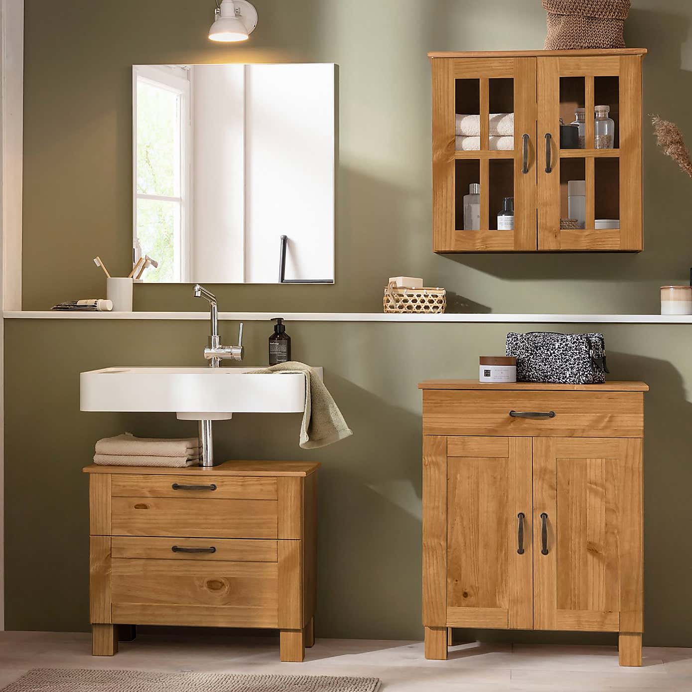 Harlow Undersink Unit, Oak Effect
