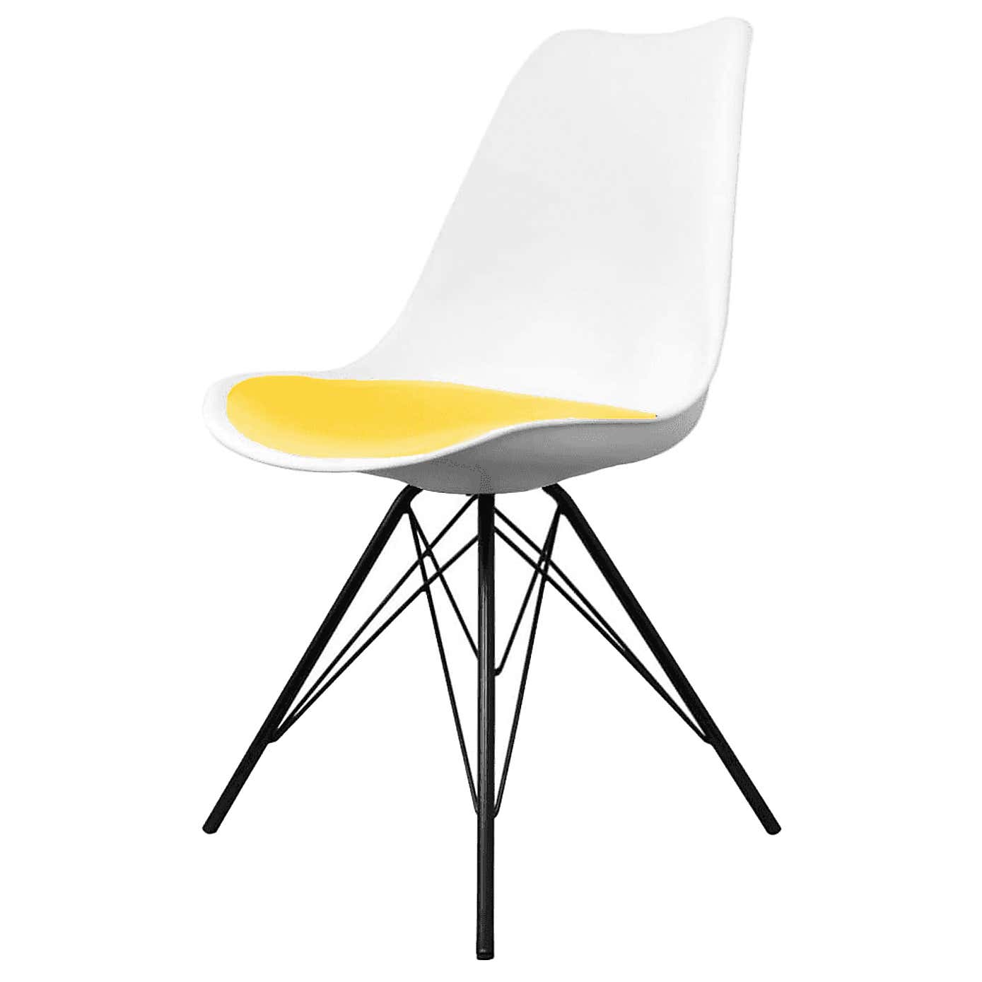 Fusion Living Soho White Plastic Dining Chair