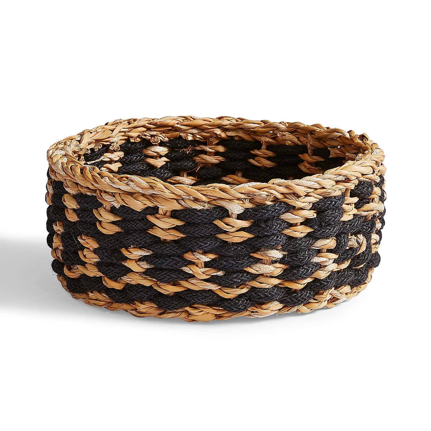 Small Seagrass Round Basket Monochrome