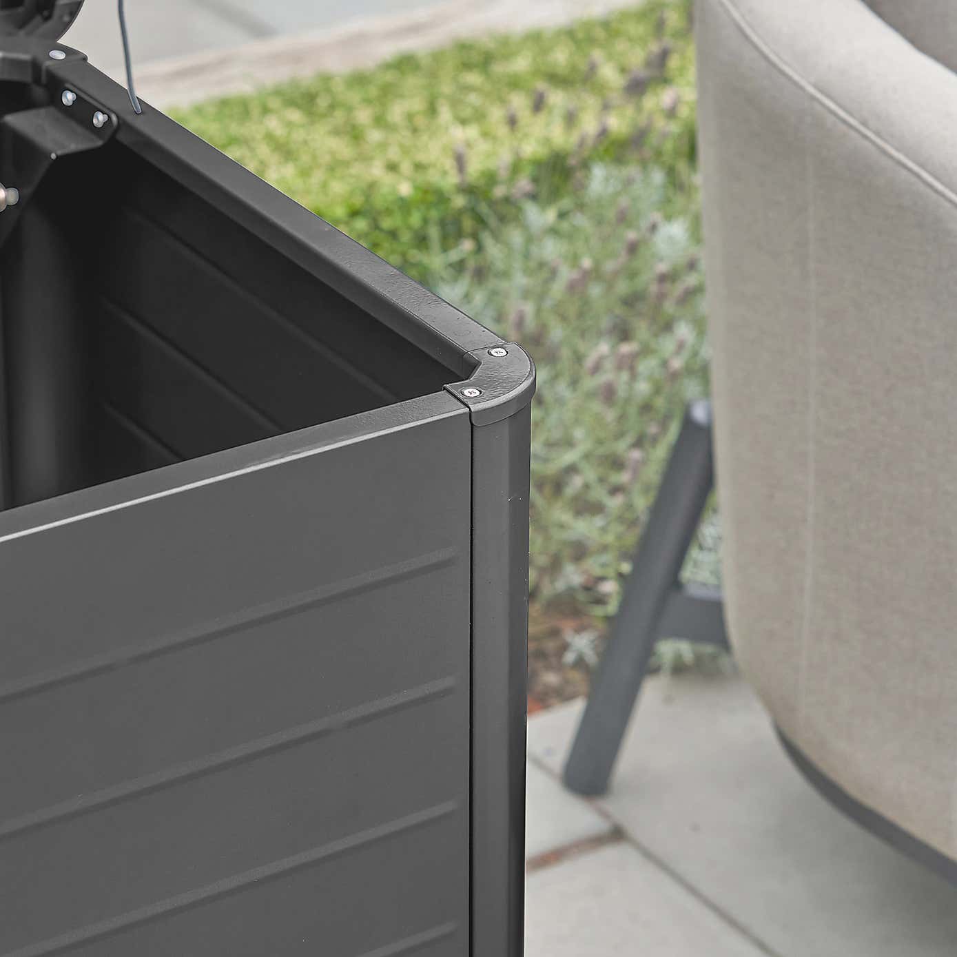 Pacific Lifestyle Rhode Island Small Galvanised Steel Cushion Box