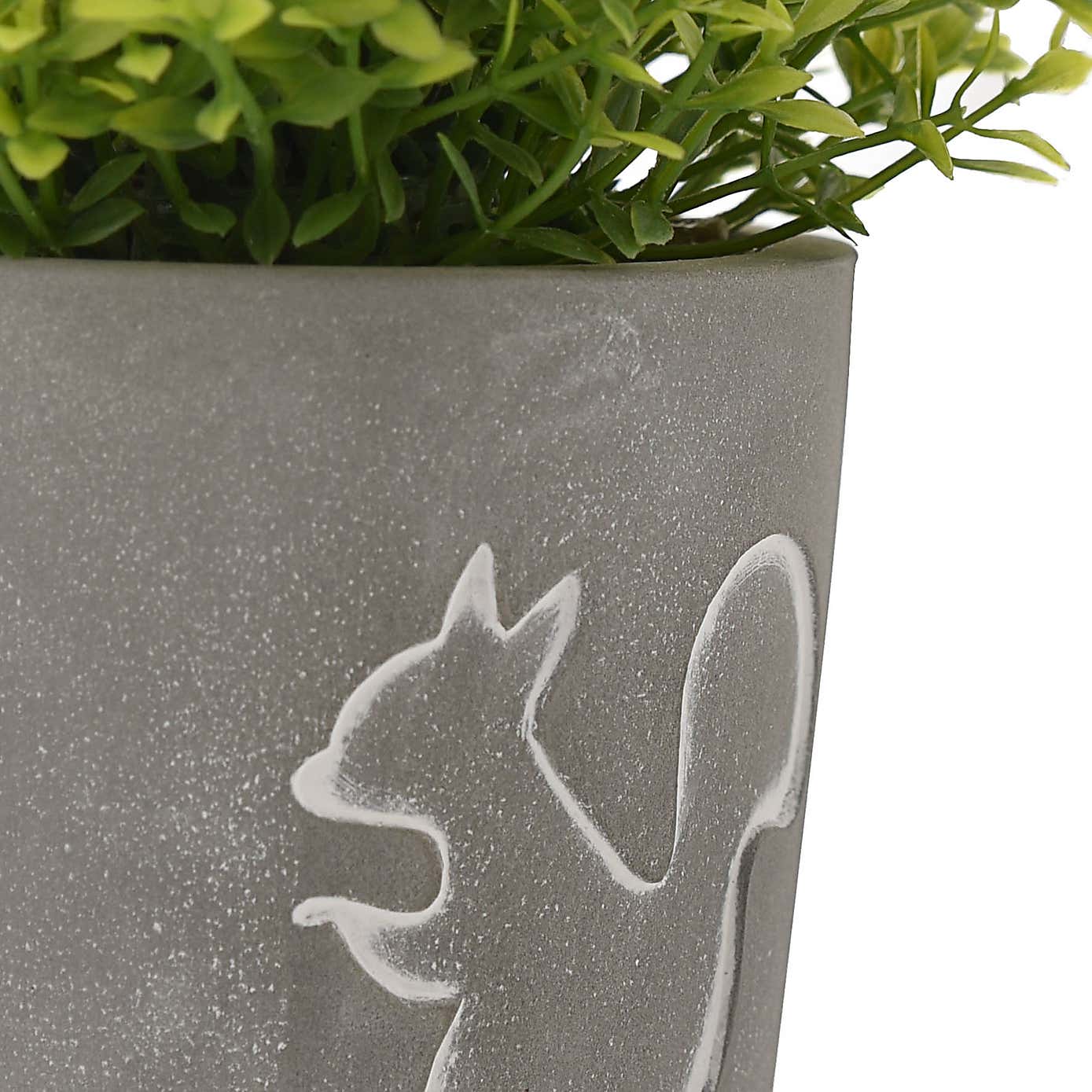 Hestia Artificial Plant in Squirrel Silhouette Plant Pot