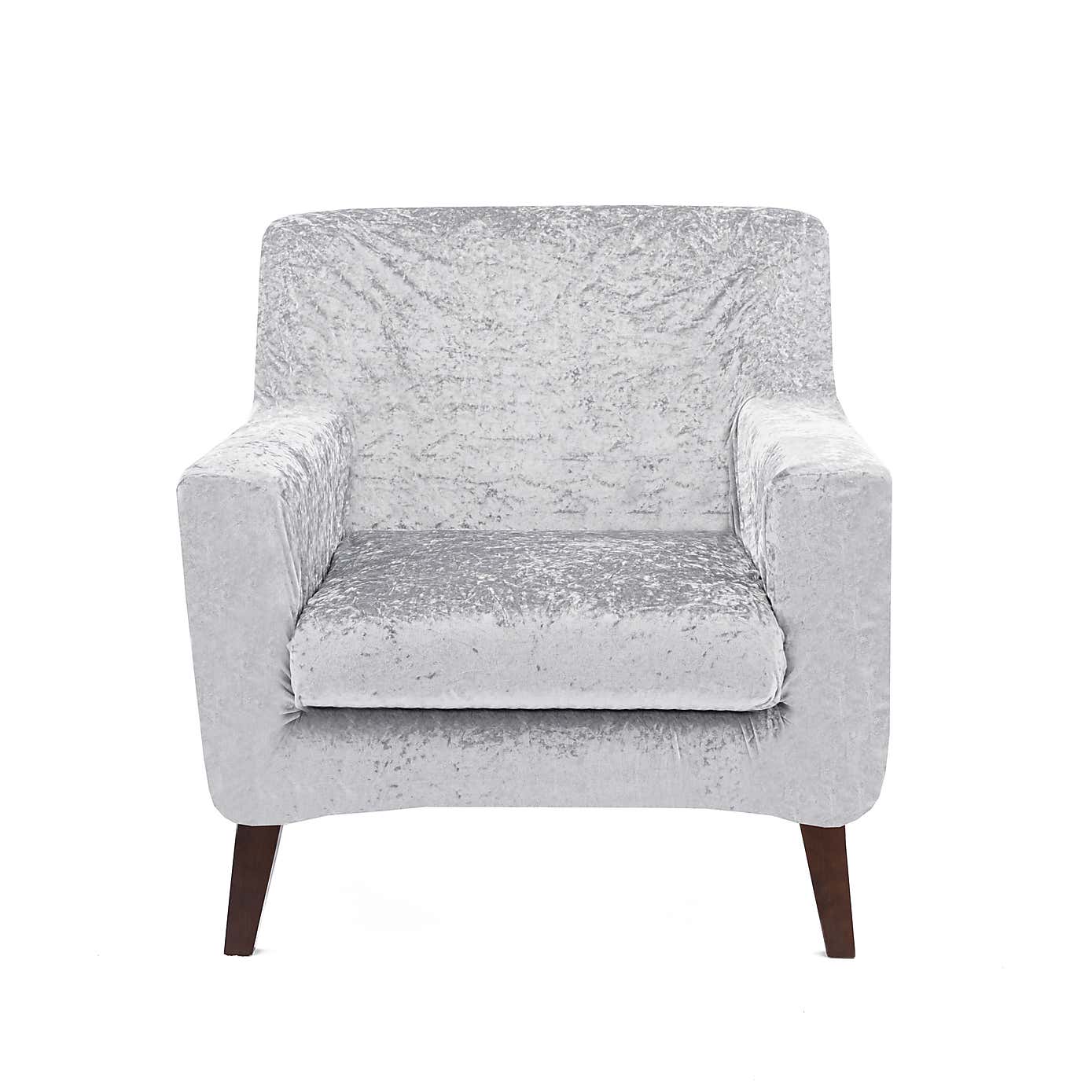 Crushed Velvet Armchair Cover