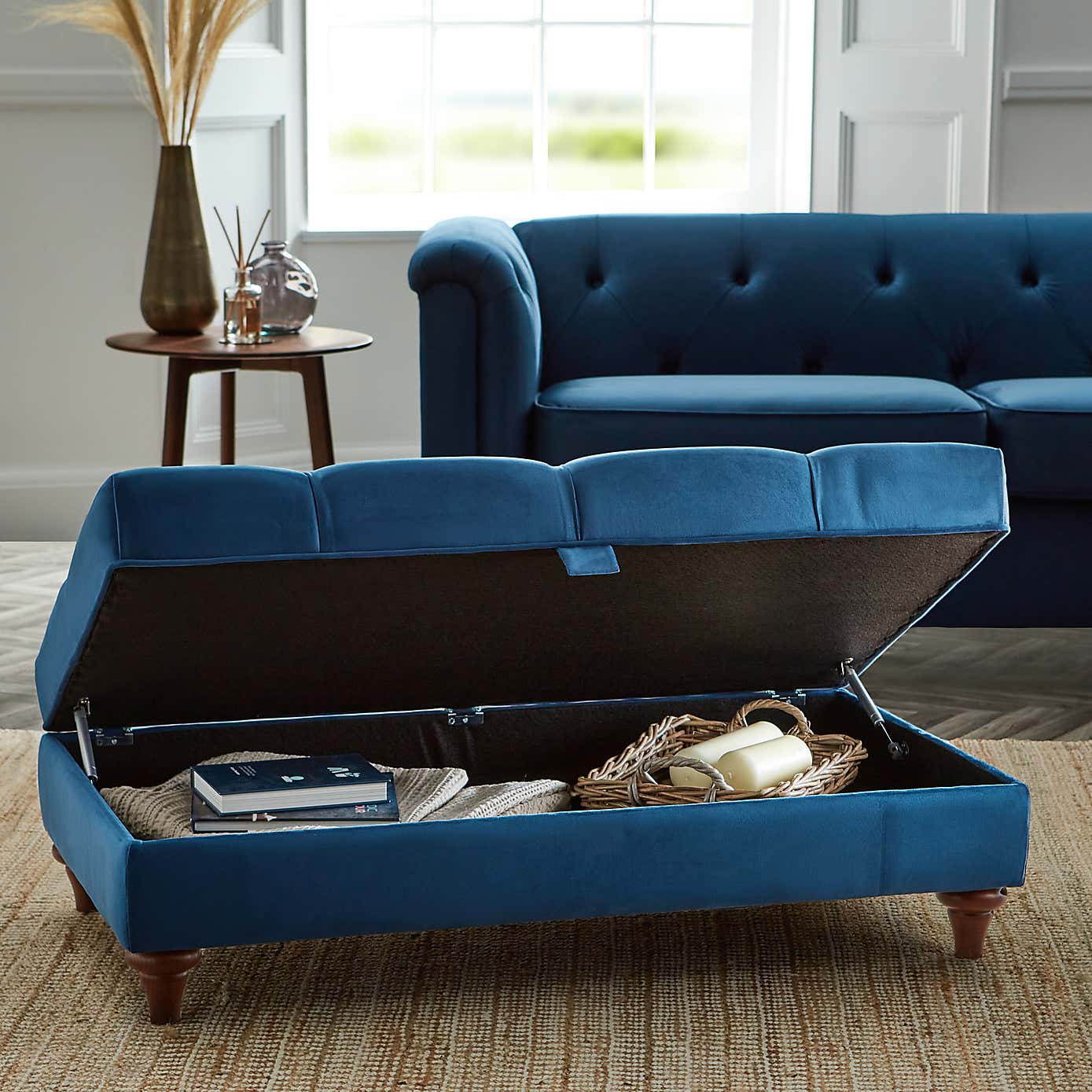 Chesterfield Opulent Velvet Storage Footstool