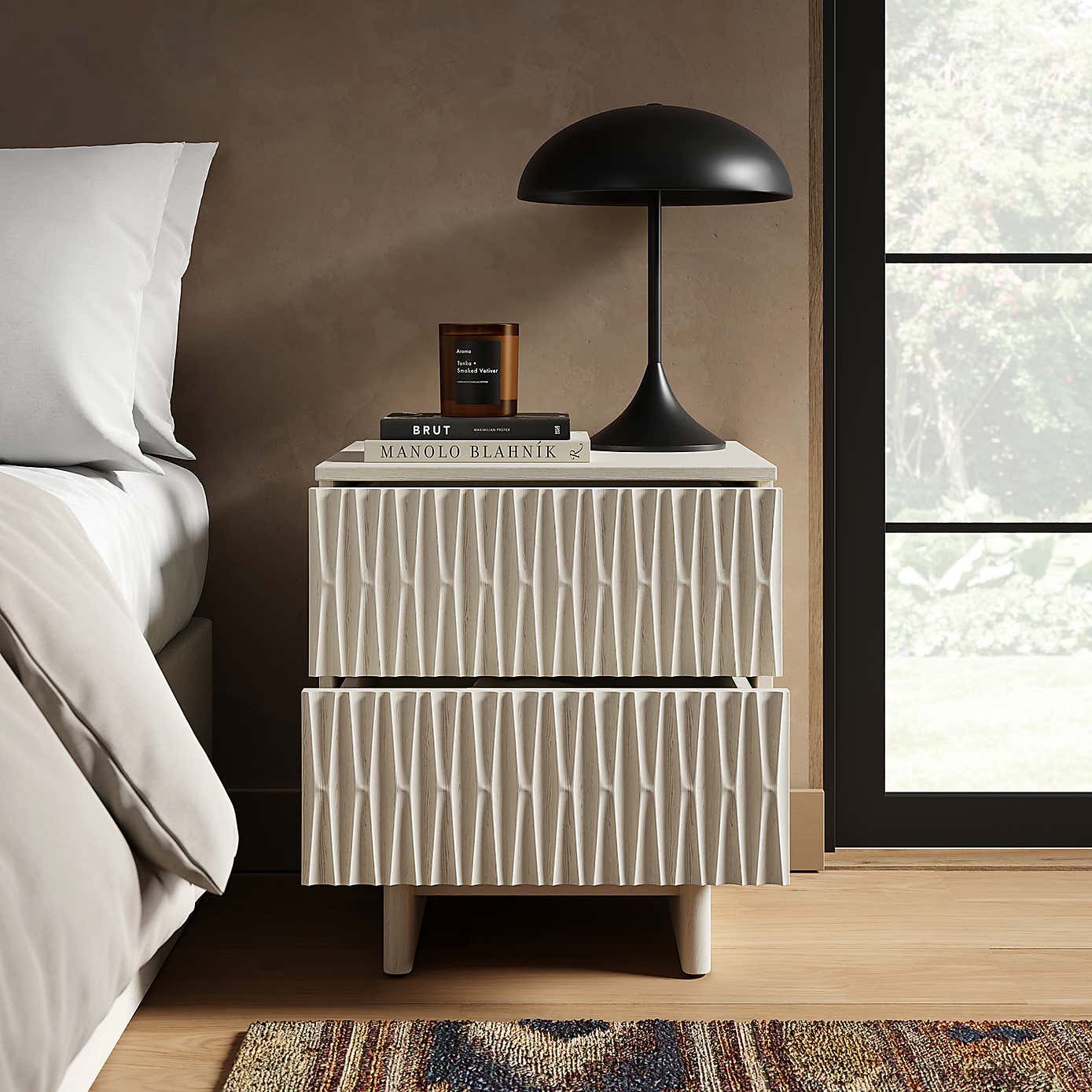 Inga 2 Drawer Bedside Table