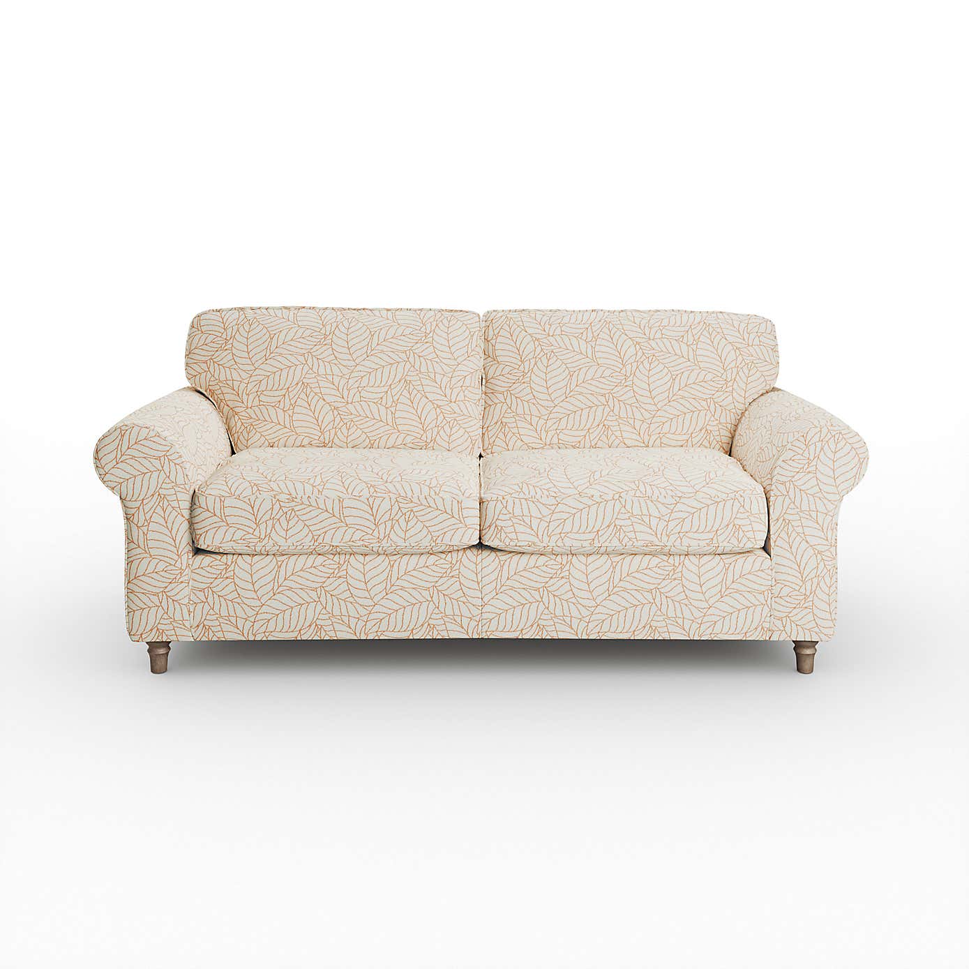 Flori 3 Seater Sofa, Leaf Print Fabric