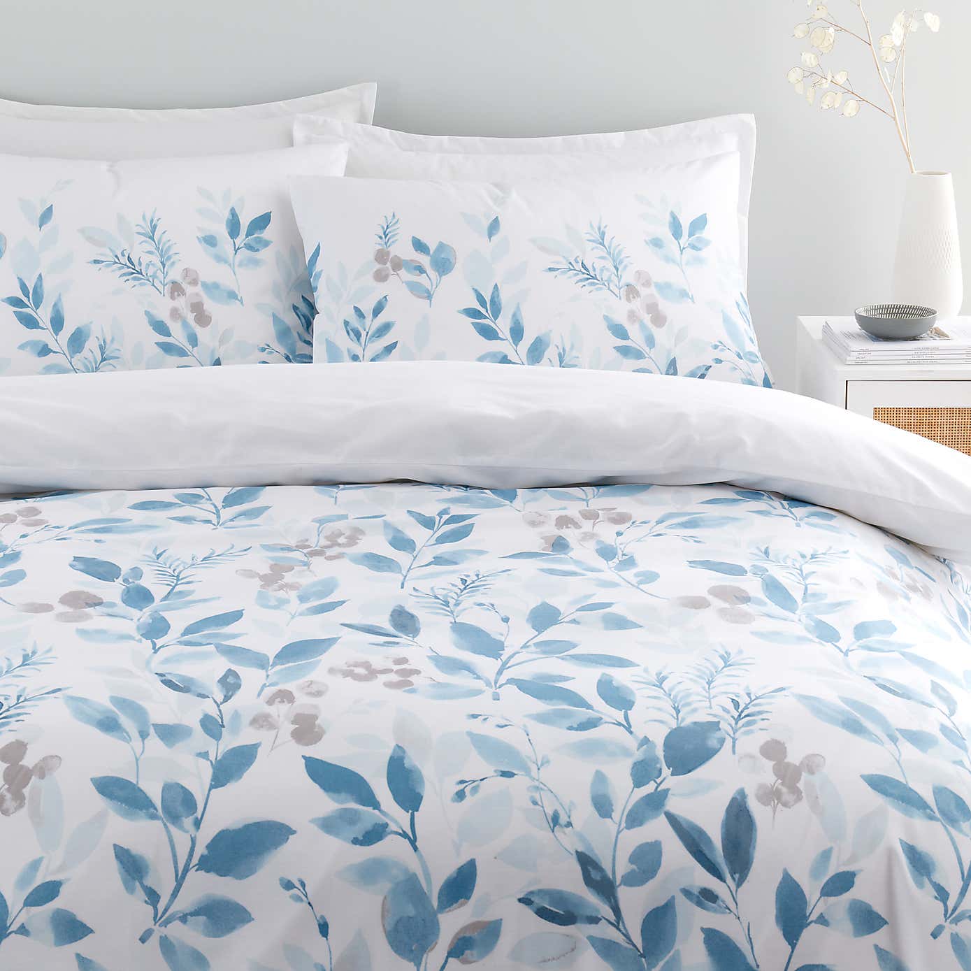 Abeny Leaves Cotton TENCEL™ Duvet Cover & Pillowcase Set