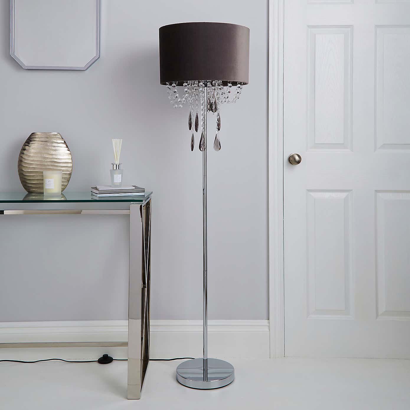Halle French Velvet Jewel Floor Lamp