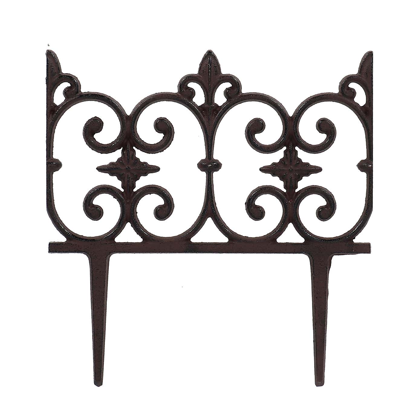 Fallen Fruits Cast Iron Scroll Lawn Edging