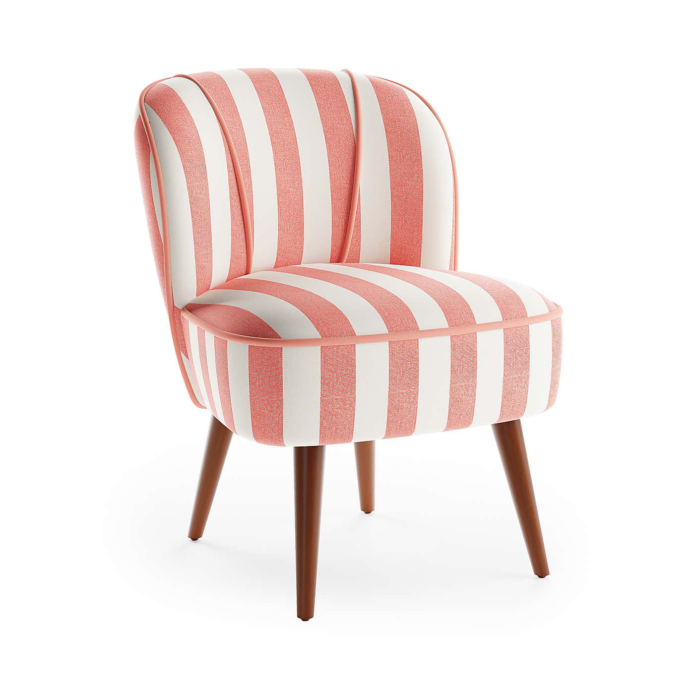 Elsie Striped Fabric Cocktail Chair