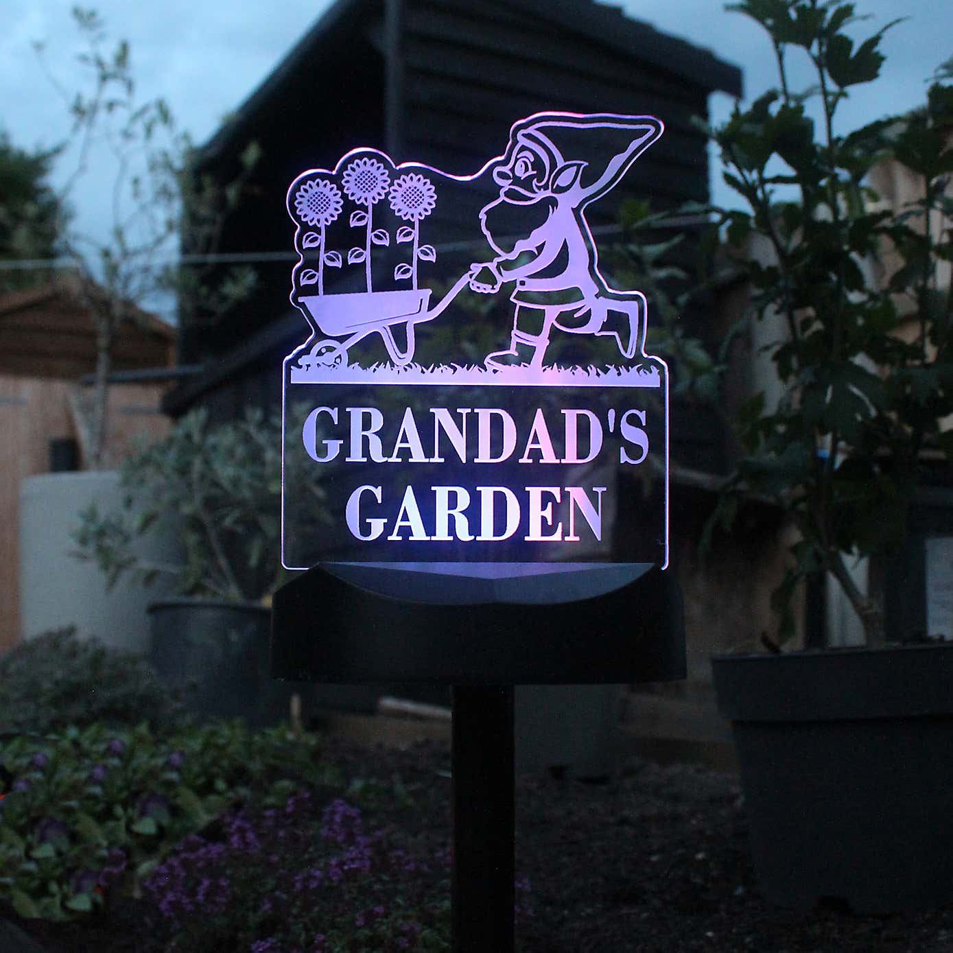 Personalised Gnome Garden Outdoor Solar LED Light
