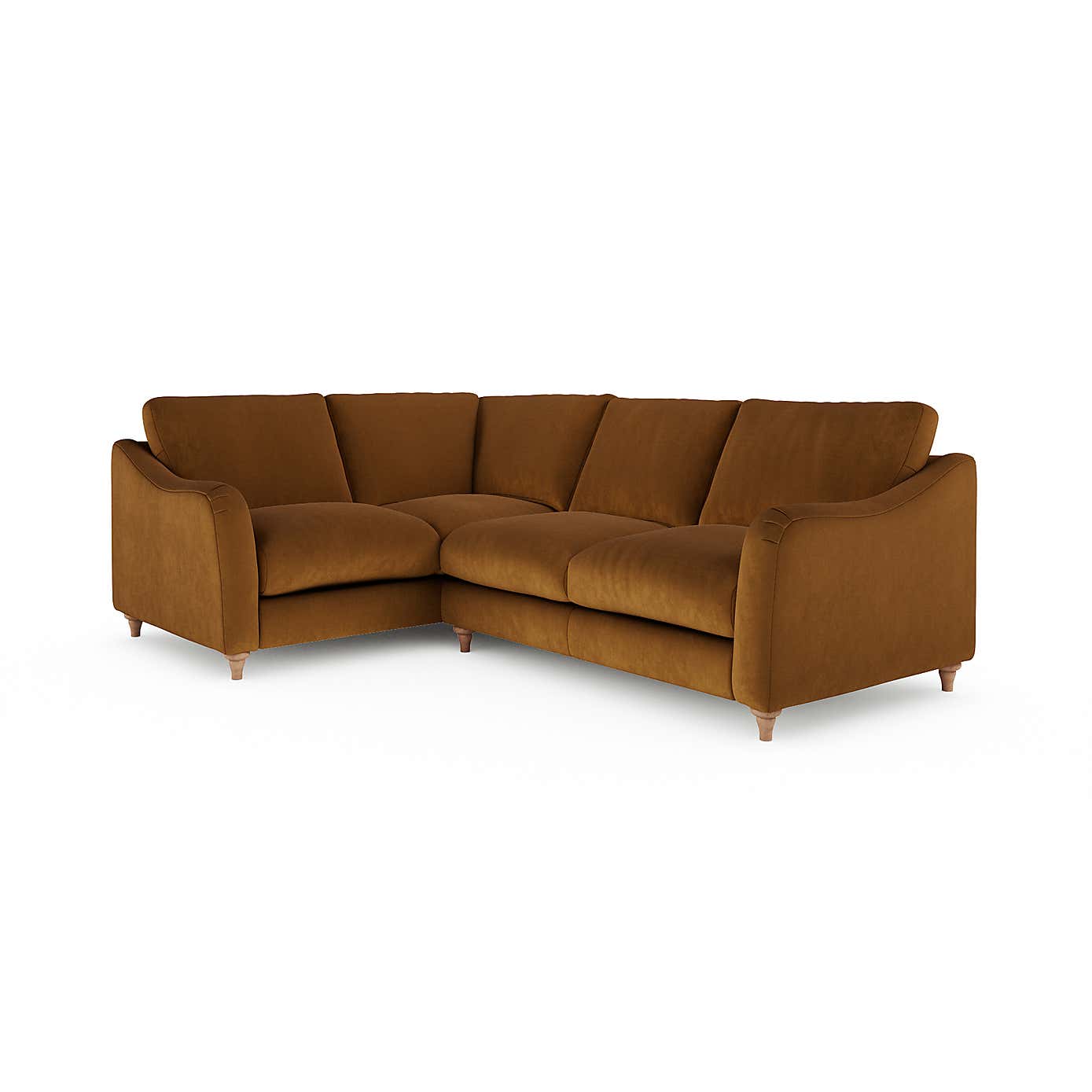 Hattie Matte Plush Velvet Corner Sofa