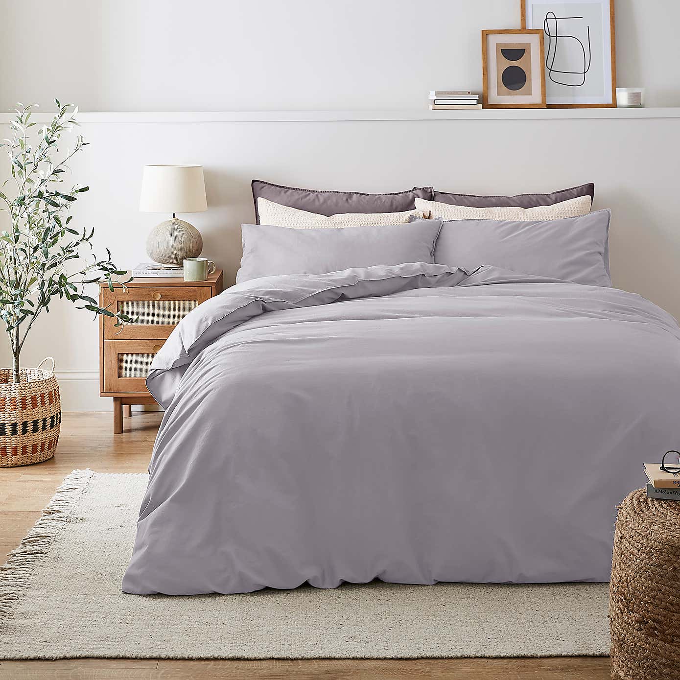 Recycled Cotton Duvet Cover and Pillowcase Set