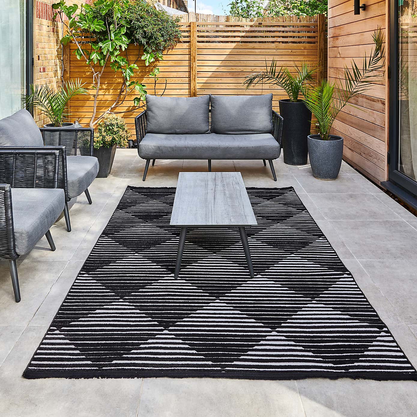 Jazz Geometric Indoor Outdoor Rug