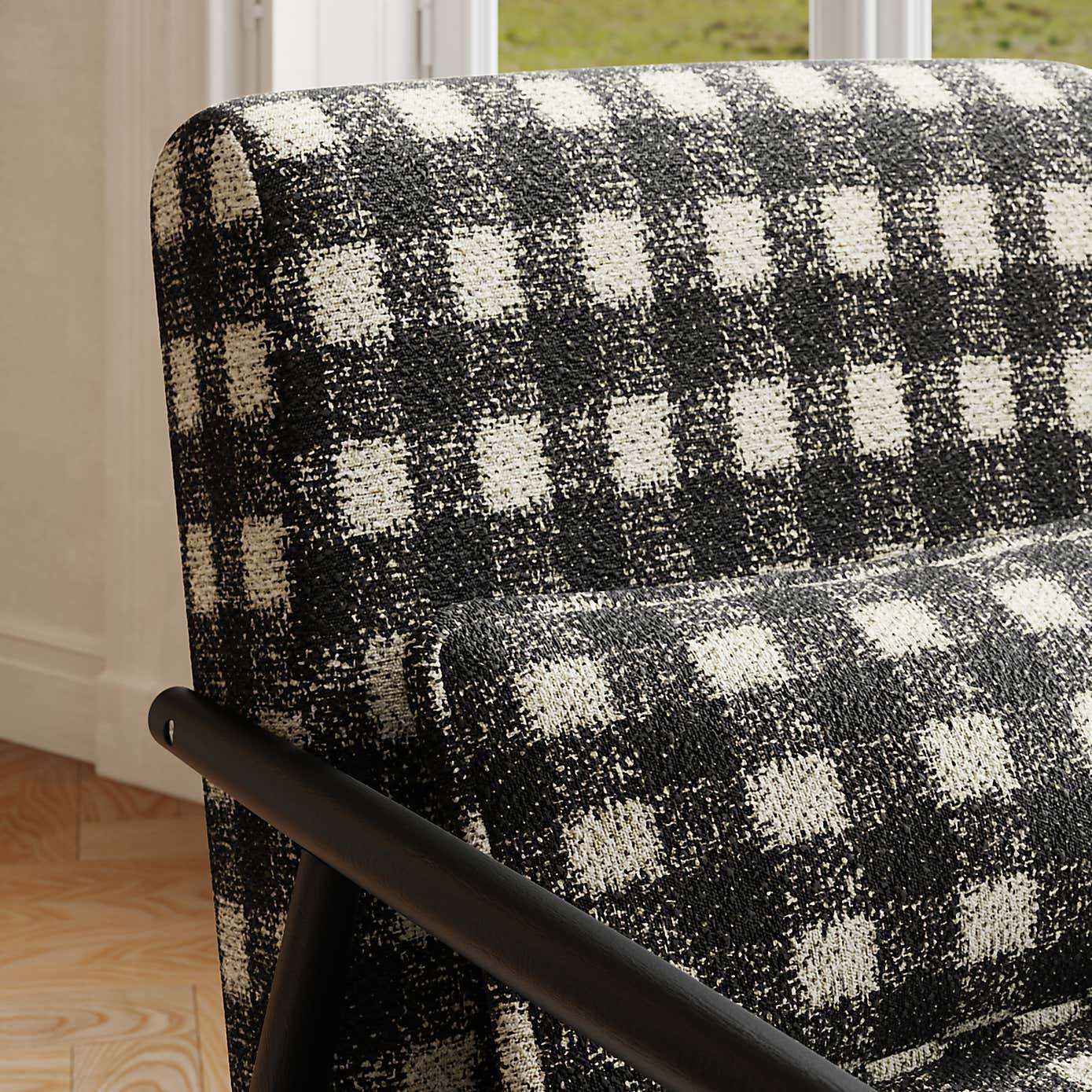 Alpine Boucle Spindle Accent Chair