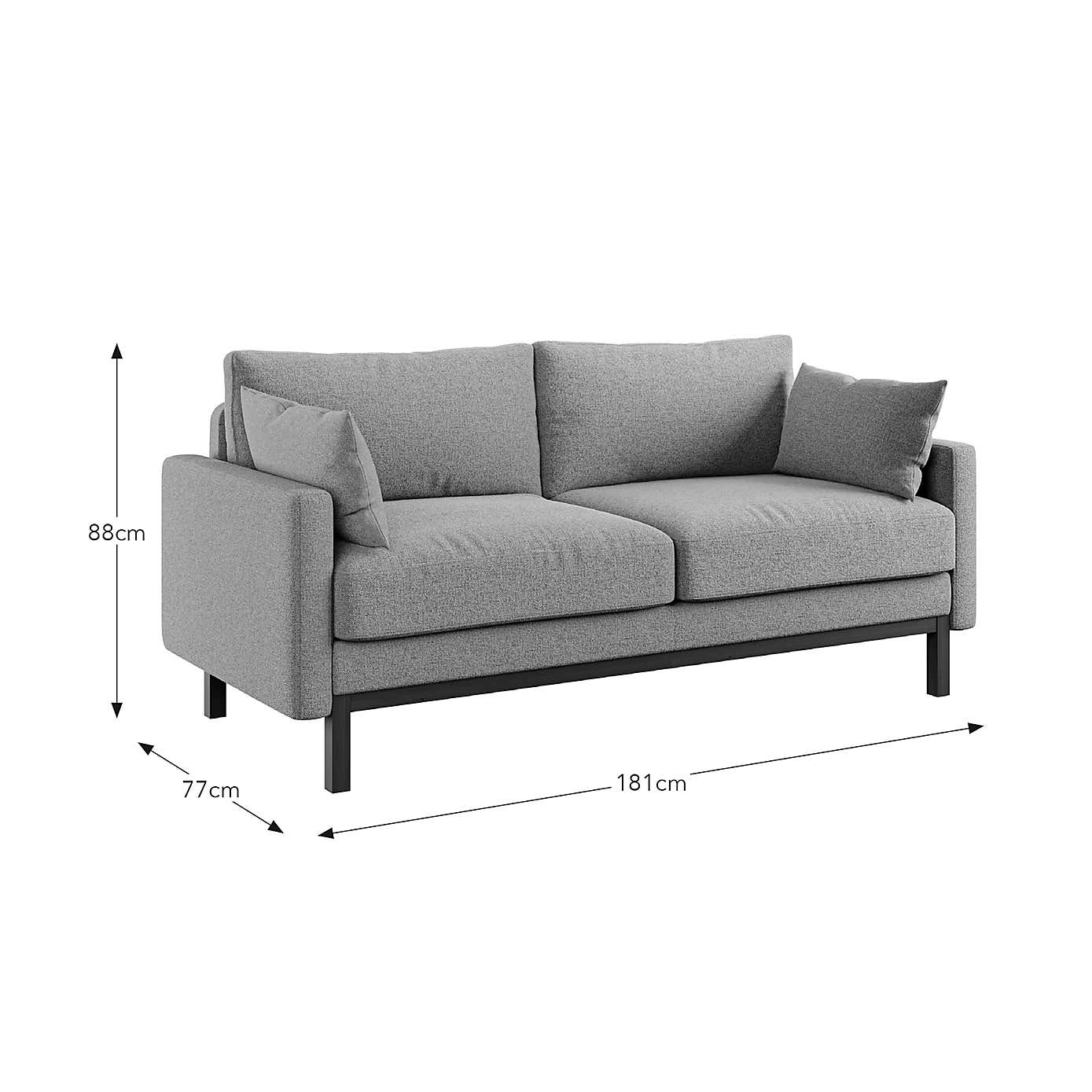 Morton Textured Weave 3 Seater Sofa