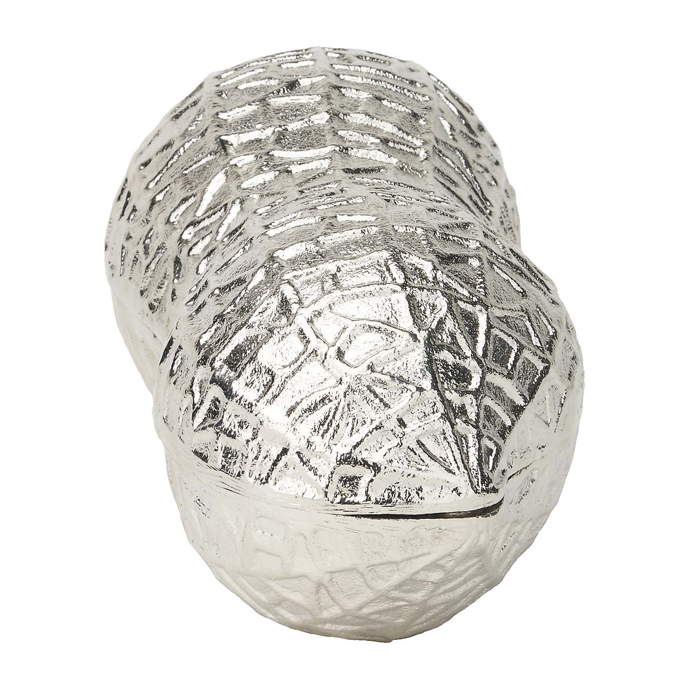 Metal Peanut Lidded Trinket Bowl