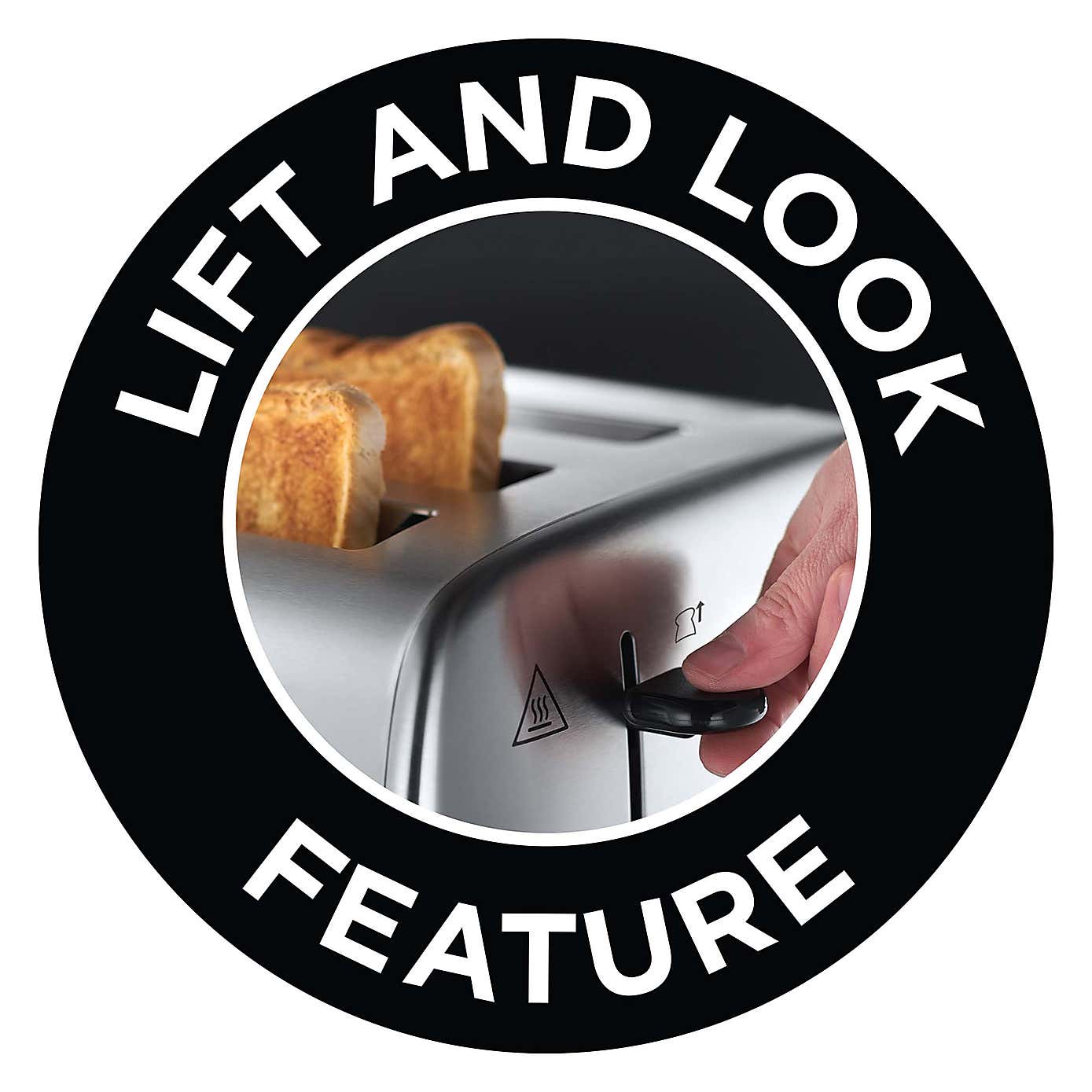 Russell Hobbs 4 Slice Brush and Polish Stainless Steel Toaster