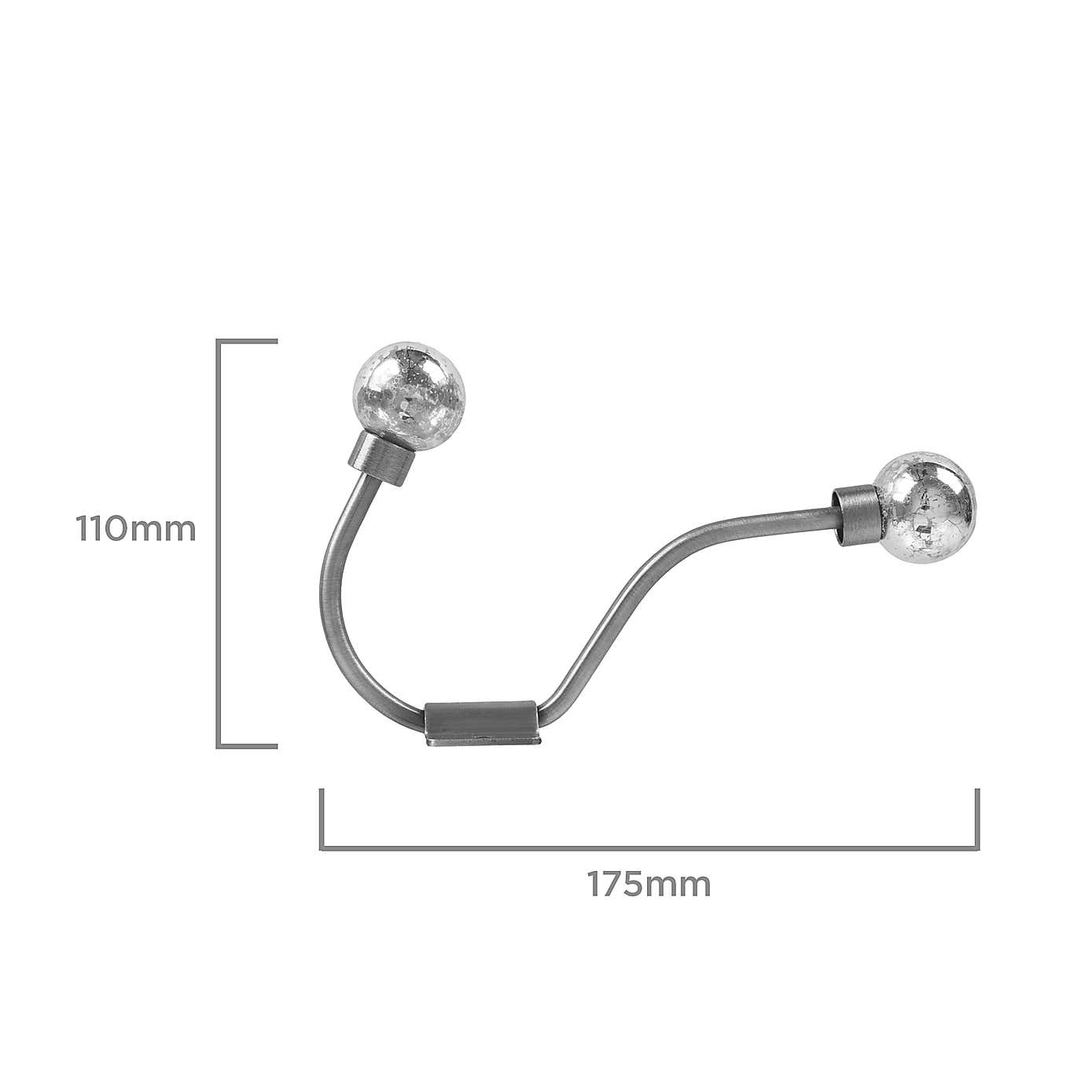 Mercury Double Layer Curtain Holdbacks