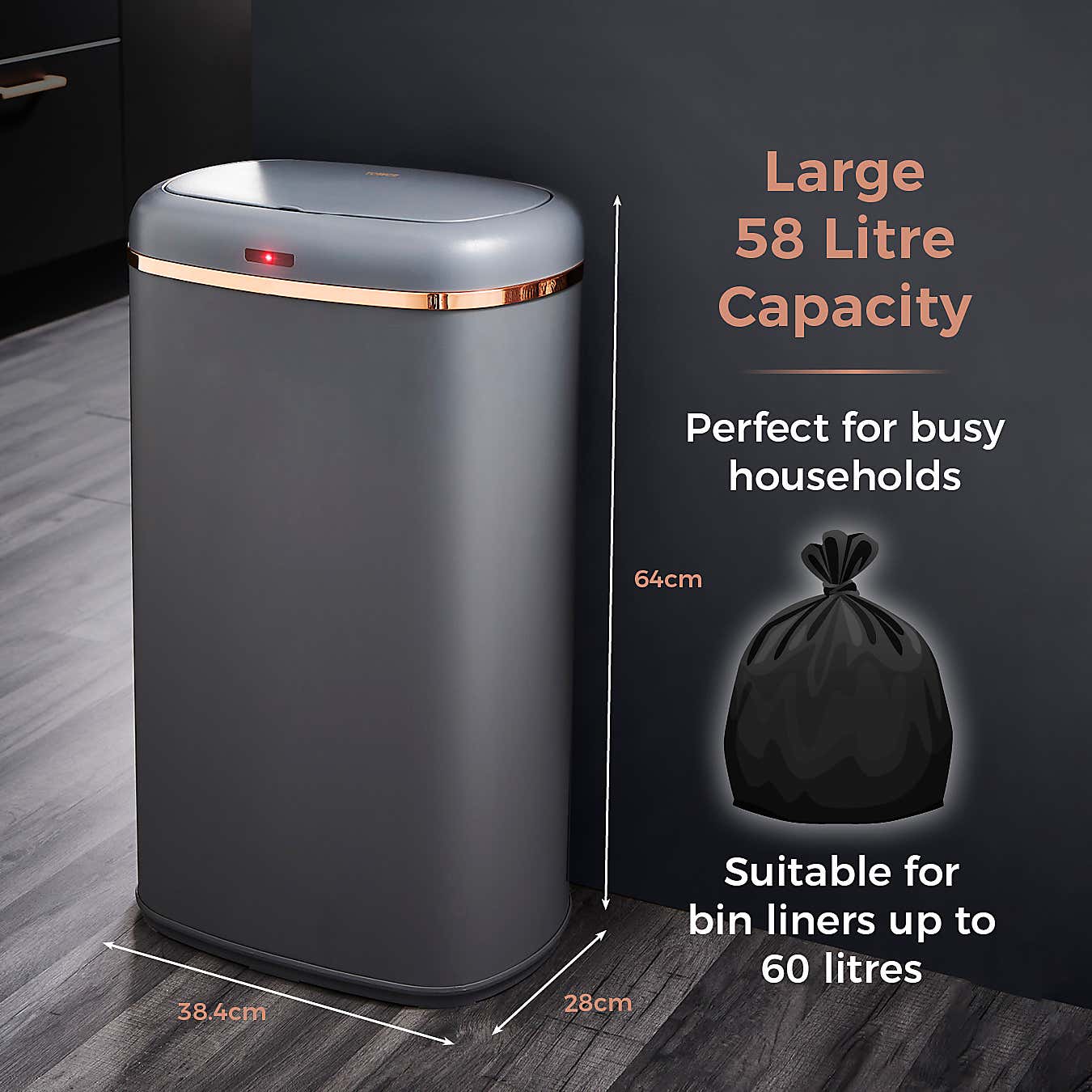Tower Cavaletto 58L Sensor Bin