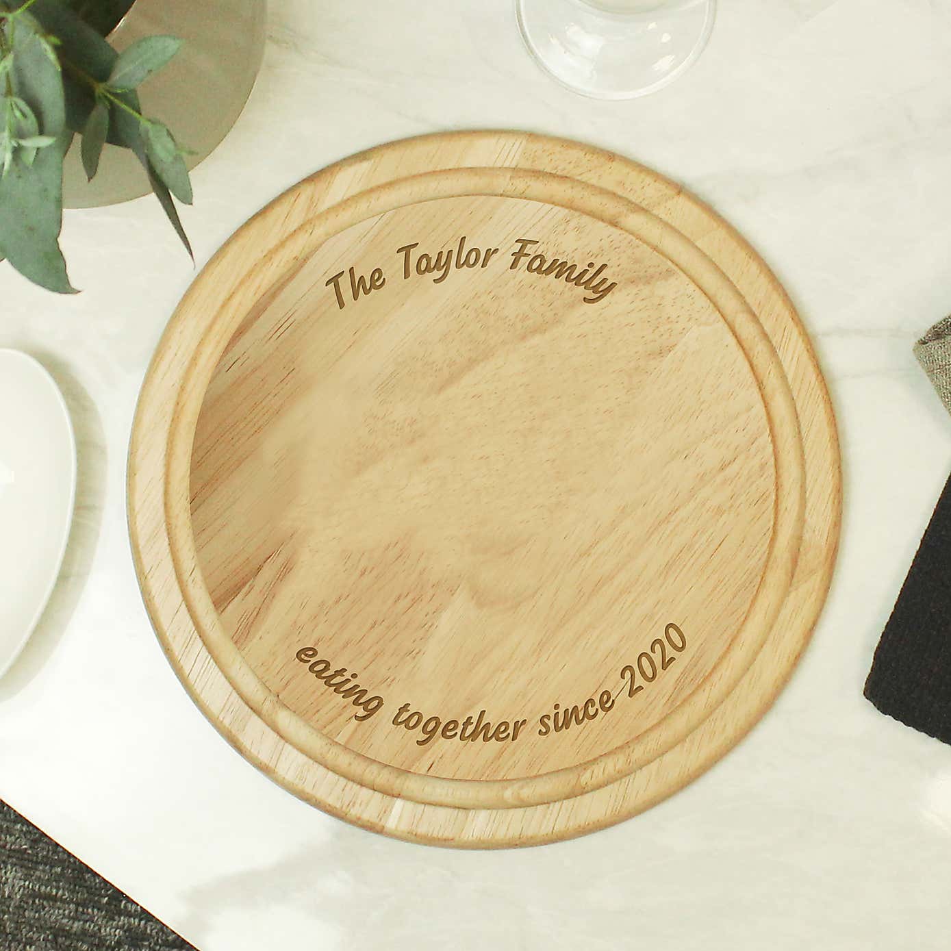 Personalised Rim Wooden Chopping Board