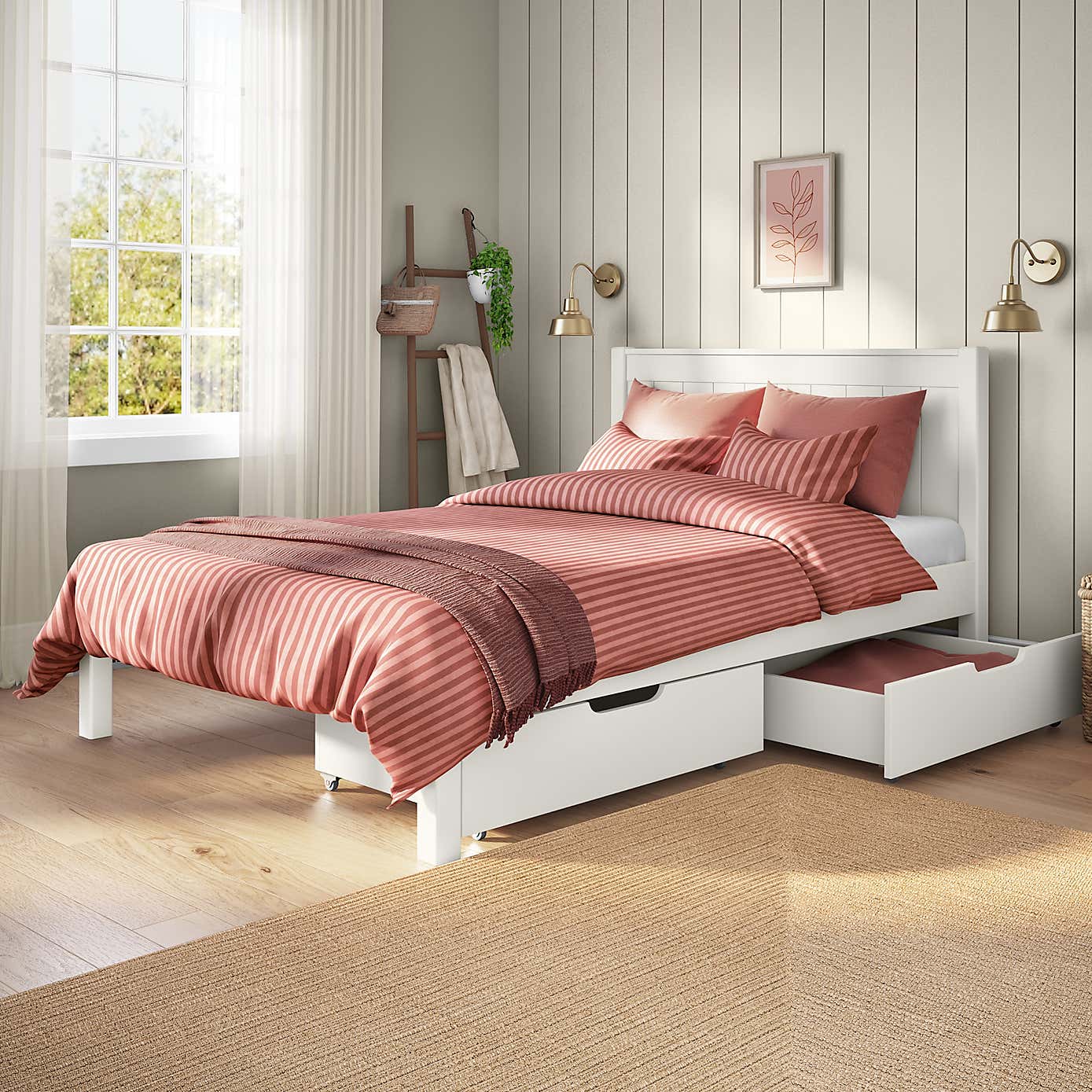 Stompa Classic Low End Bed with 2 Underbed Drawers