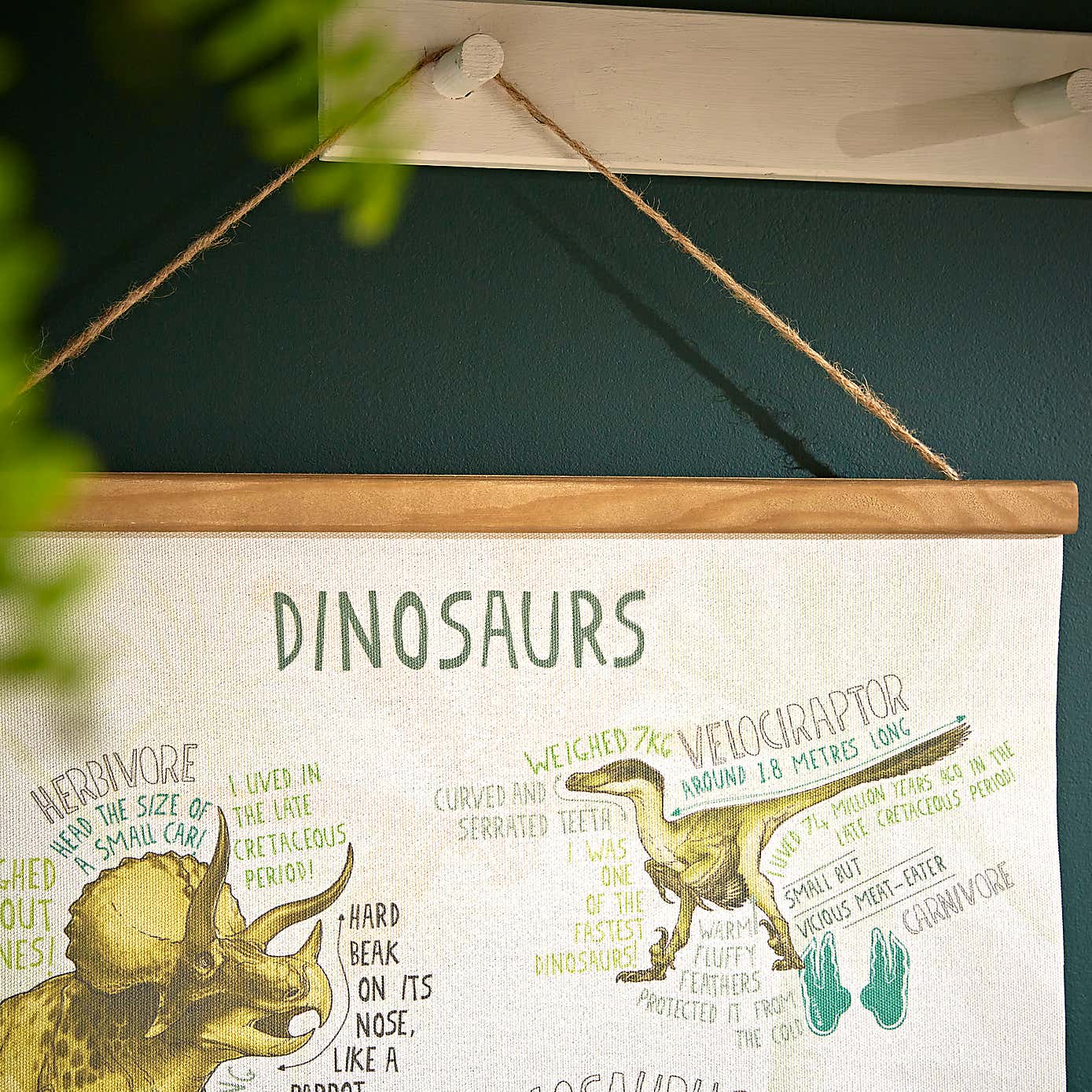 All About Dinosaurs Hanging Canvas