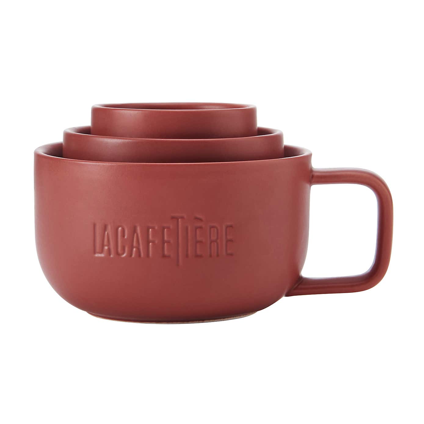 La Cafetiere 3 Piece Red Porcelain Mug Set