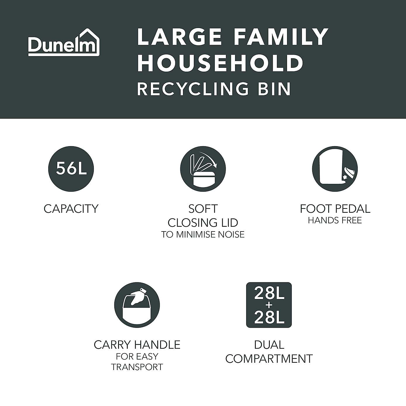 Embossed Recycling Bin 2828L