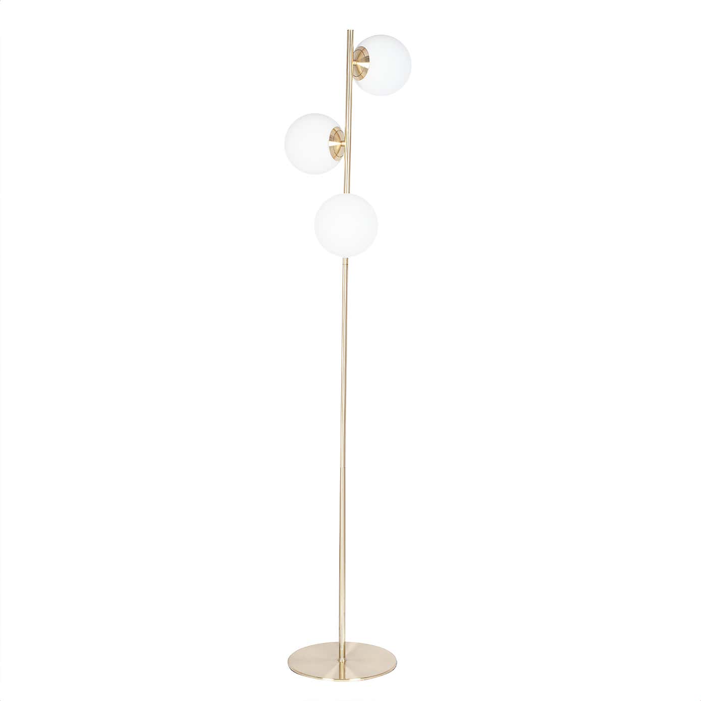Asterope White Orb and Gold Metal Floor Lamp