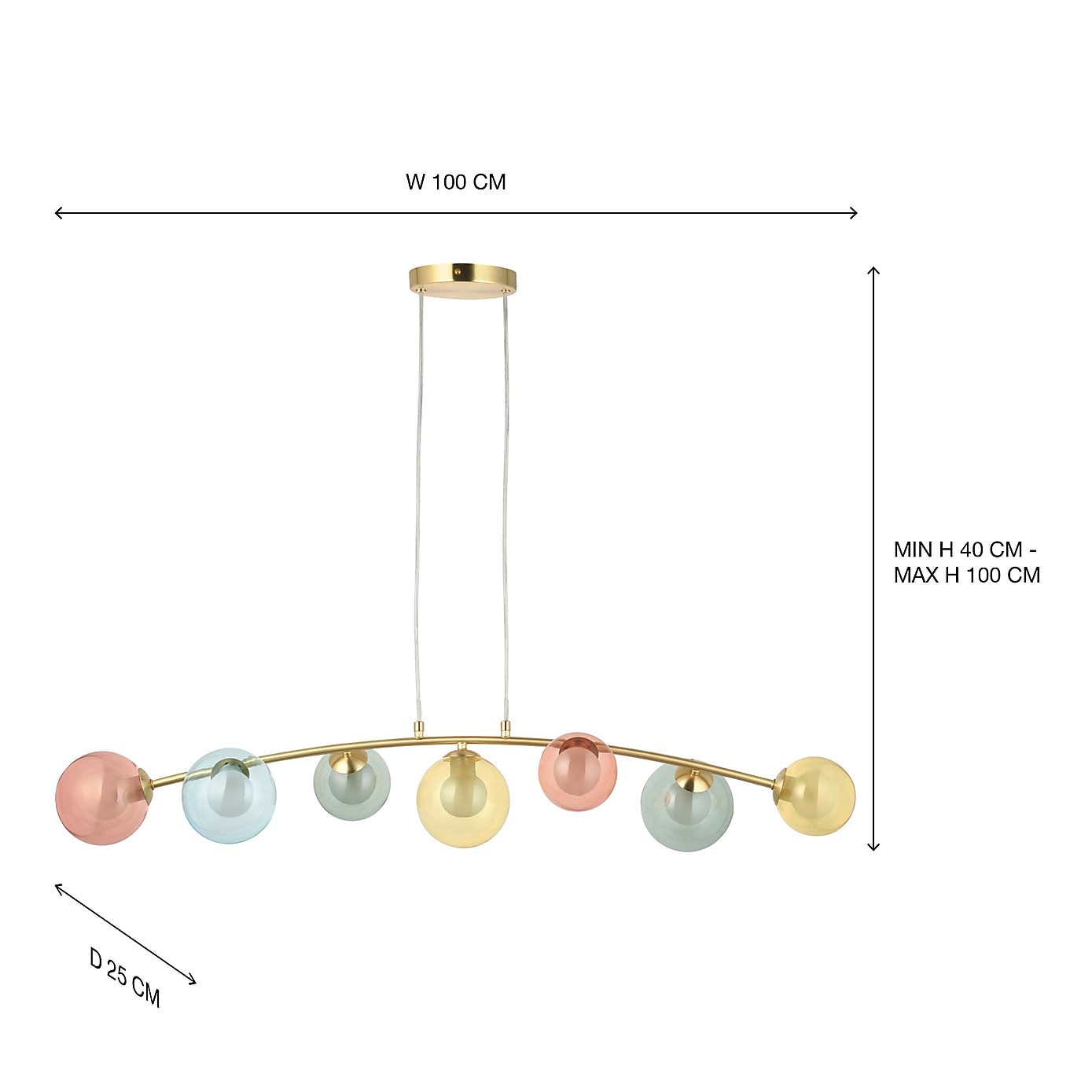 Eliza 7 Light Dimmable Pendant Light