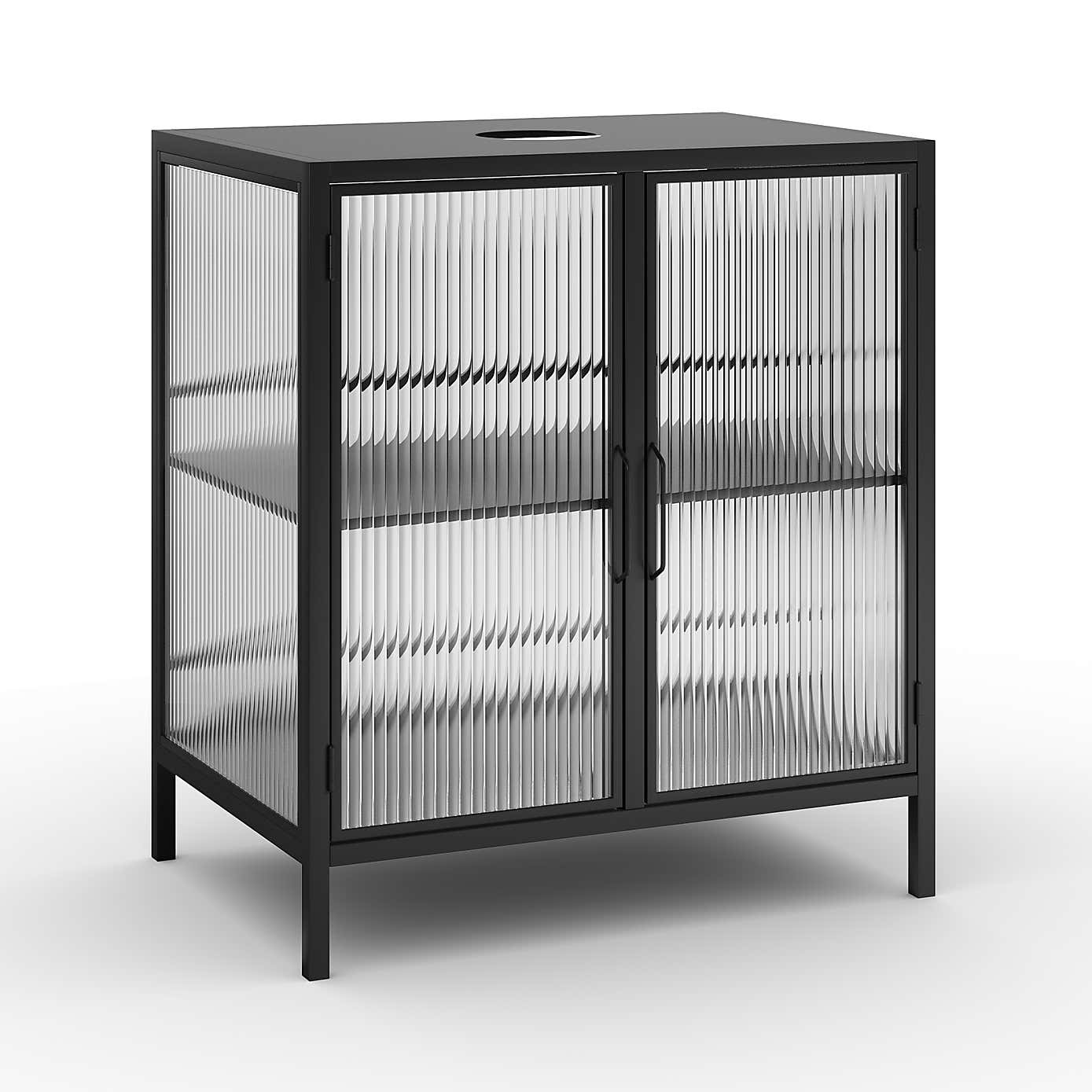 Stannis Reeded Glass Under Sink Unit