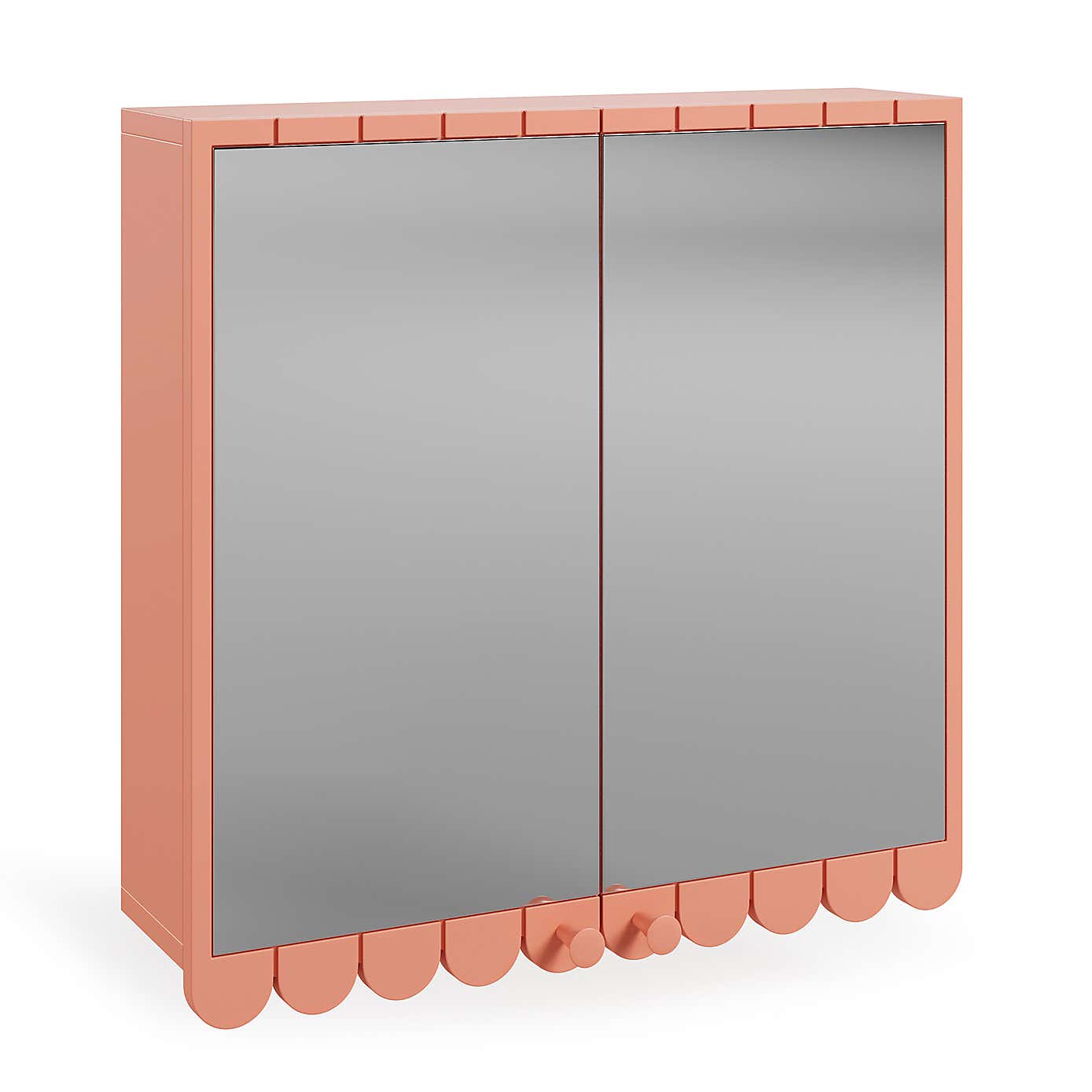 Scallop Mirror Wall Cabinet