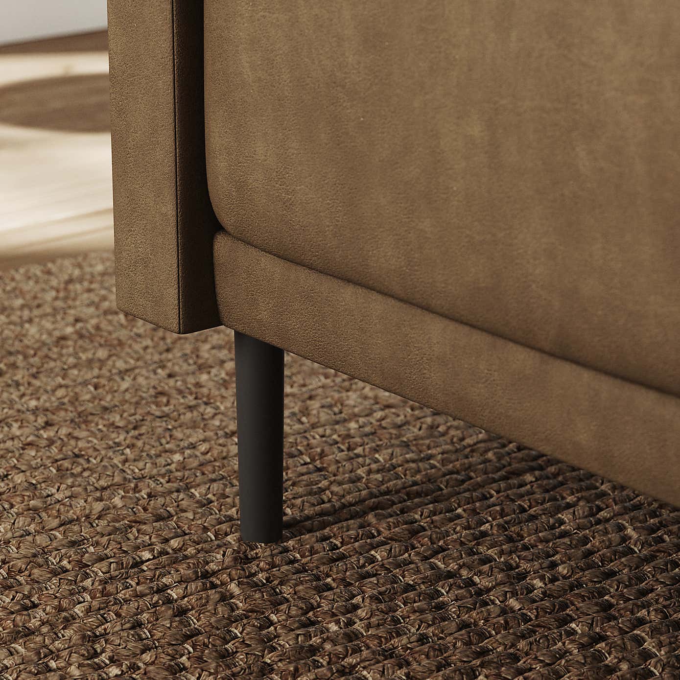 Amali Corner Dining Bench, Faux Leather