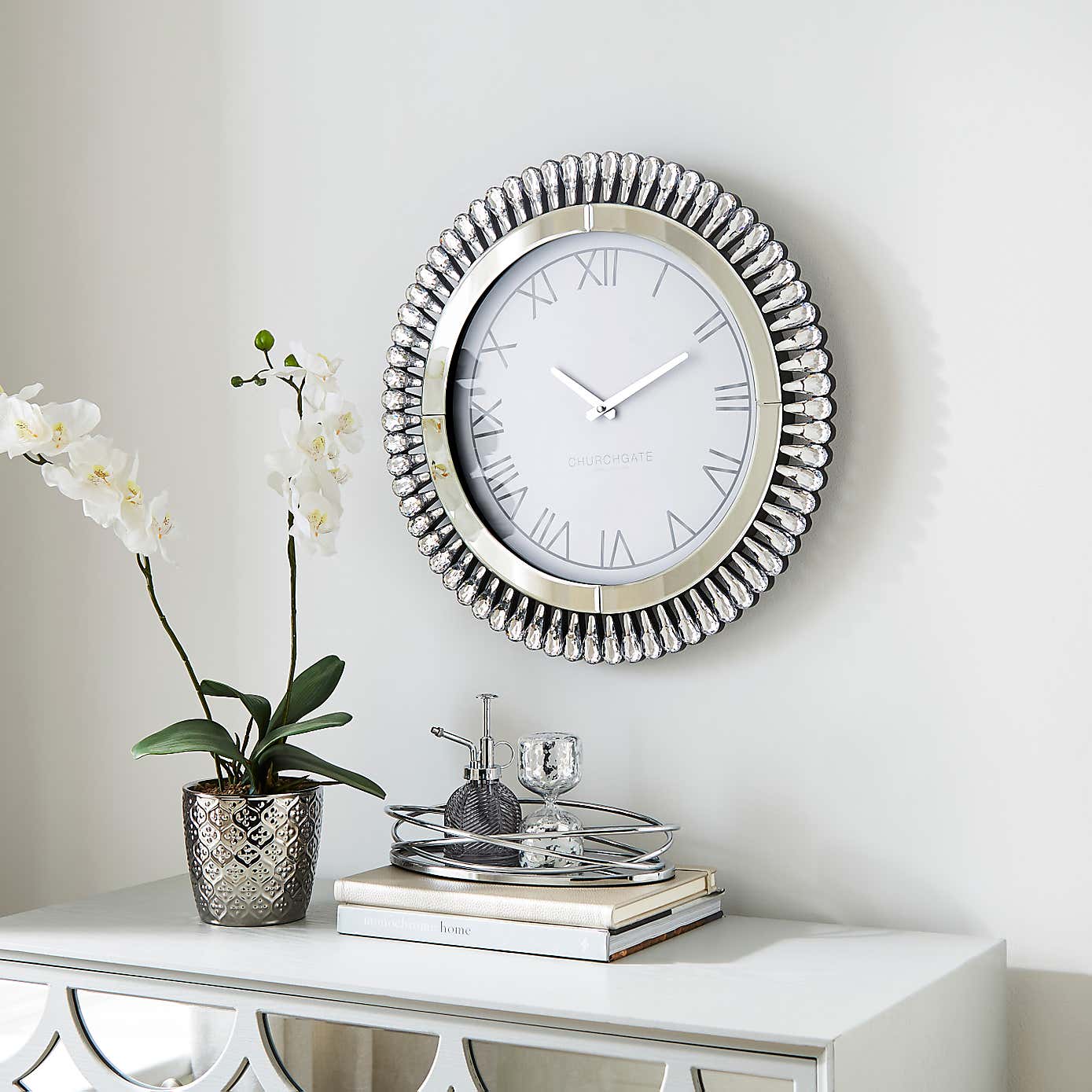 Glam Gem Edge Clock 50cm