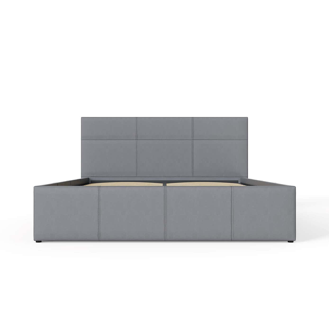 Side Lift Ottoman Bed Frame, Faux Leather