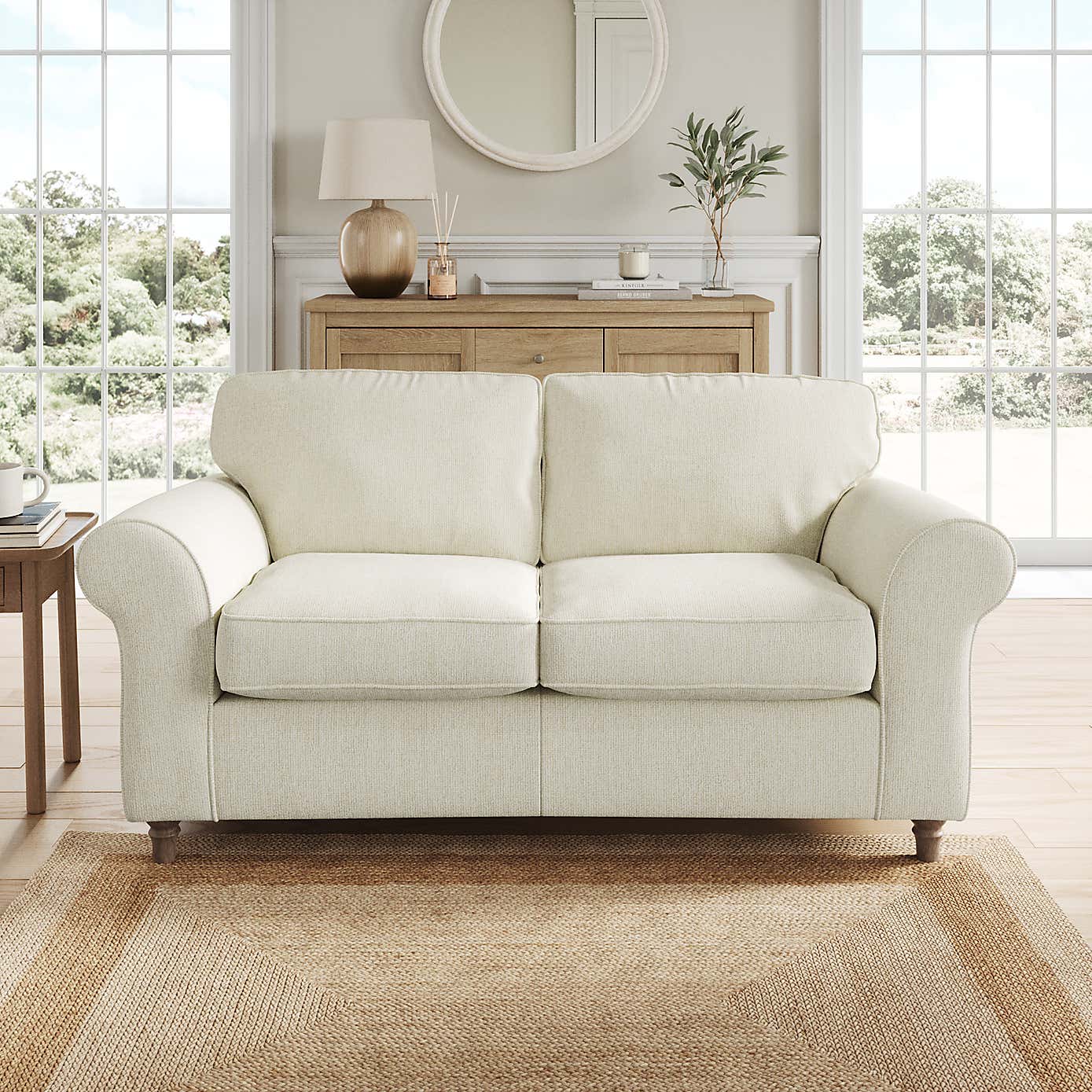 Flori 2 Seater Sofa, Chunky Chenille
