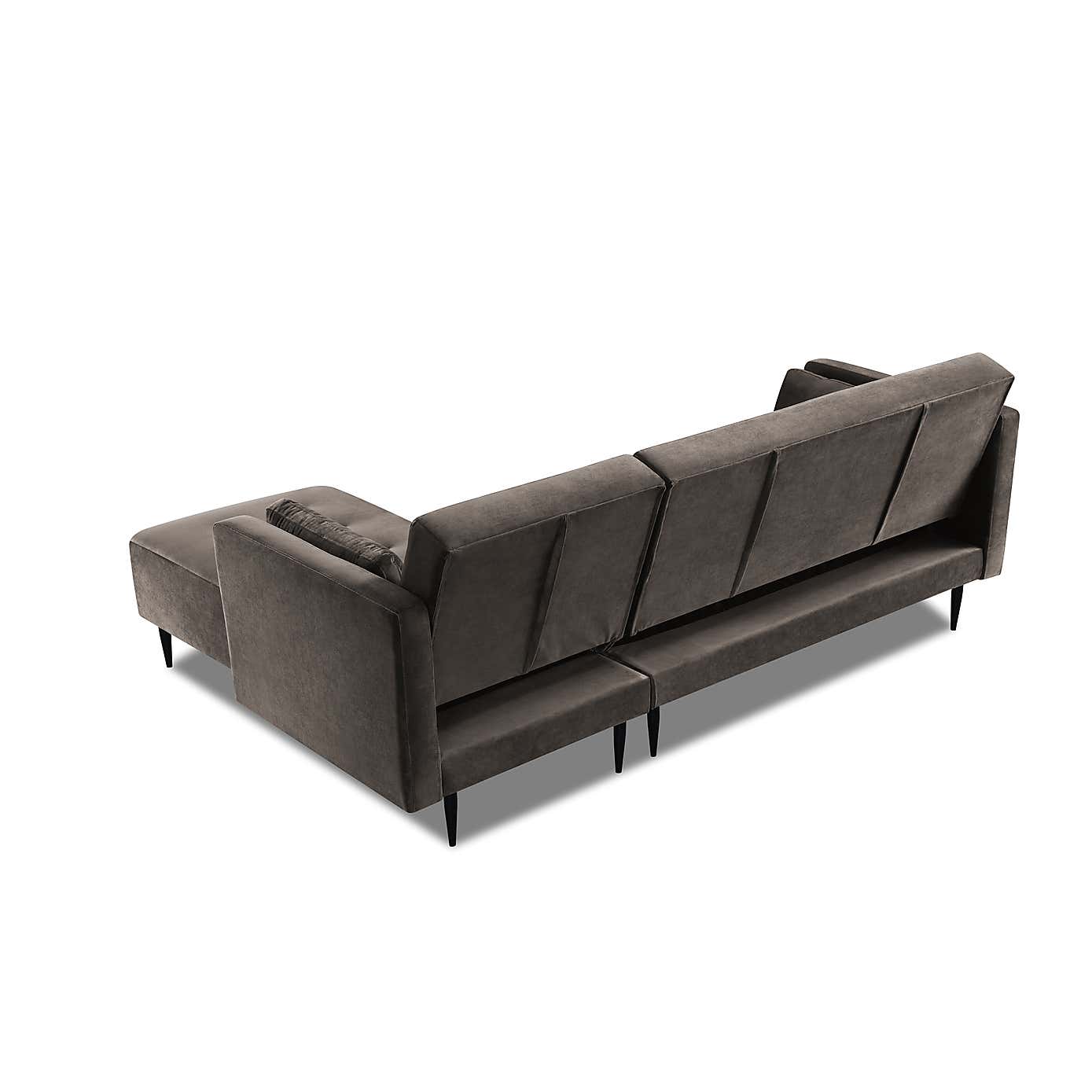 Selma Velvet Corner Double Sofa Bed