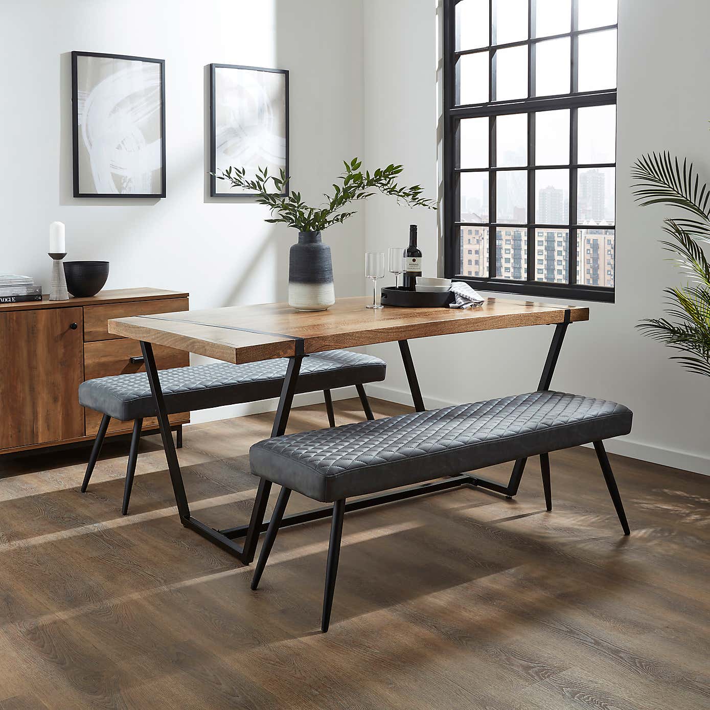 Montreal Faux Leather Dining Bench