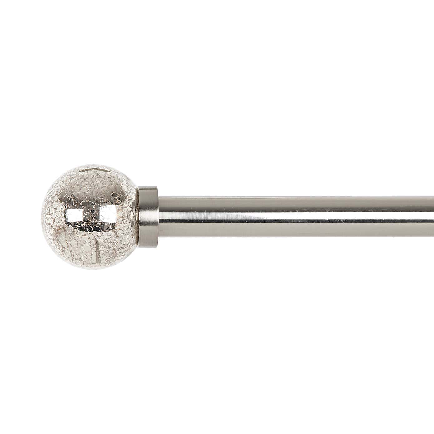 Mercury Extendable Metal Eyelet Curtain Pole​