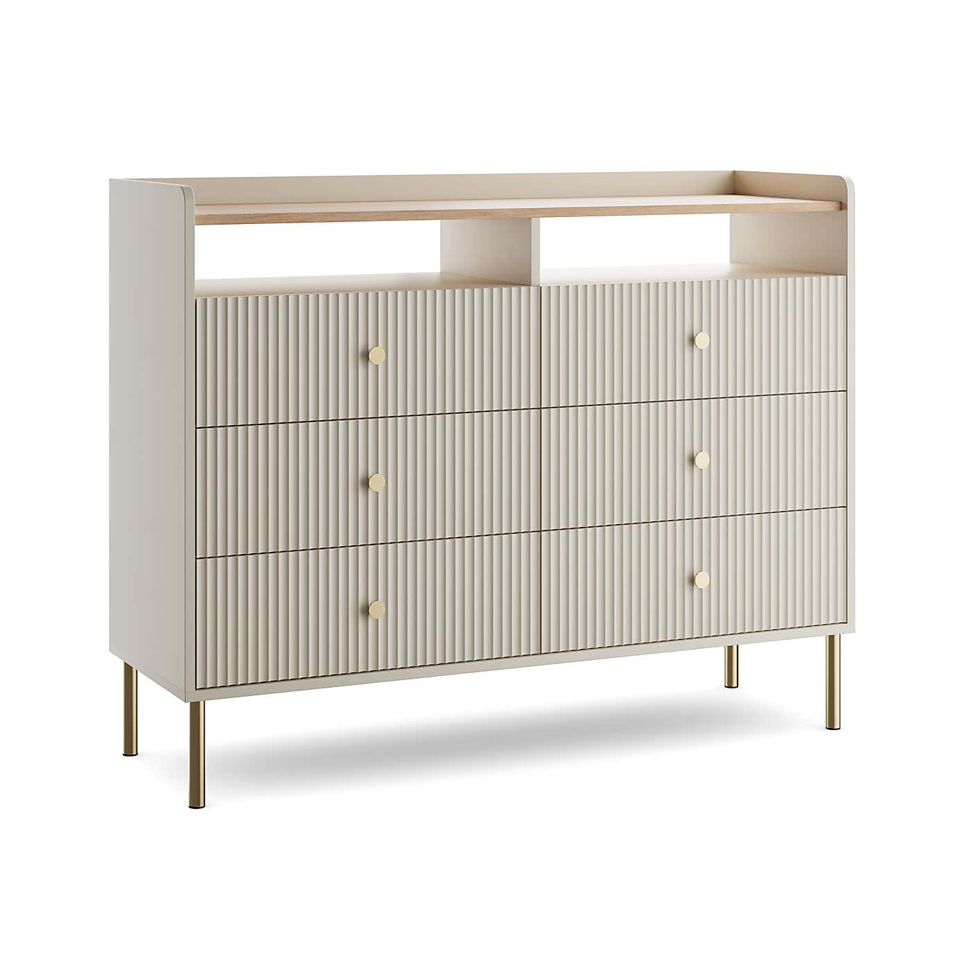 Georgi 6 Drawer Chest, Natural