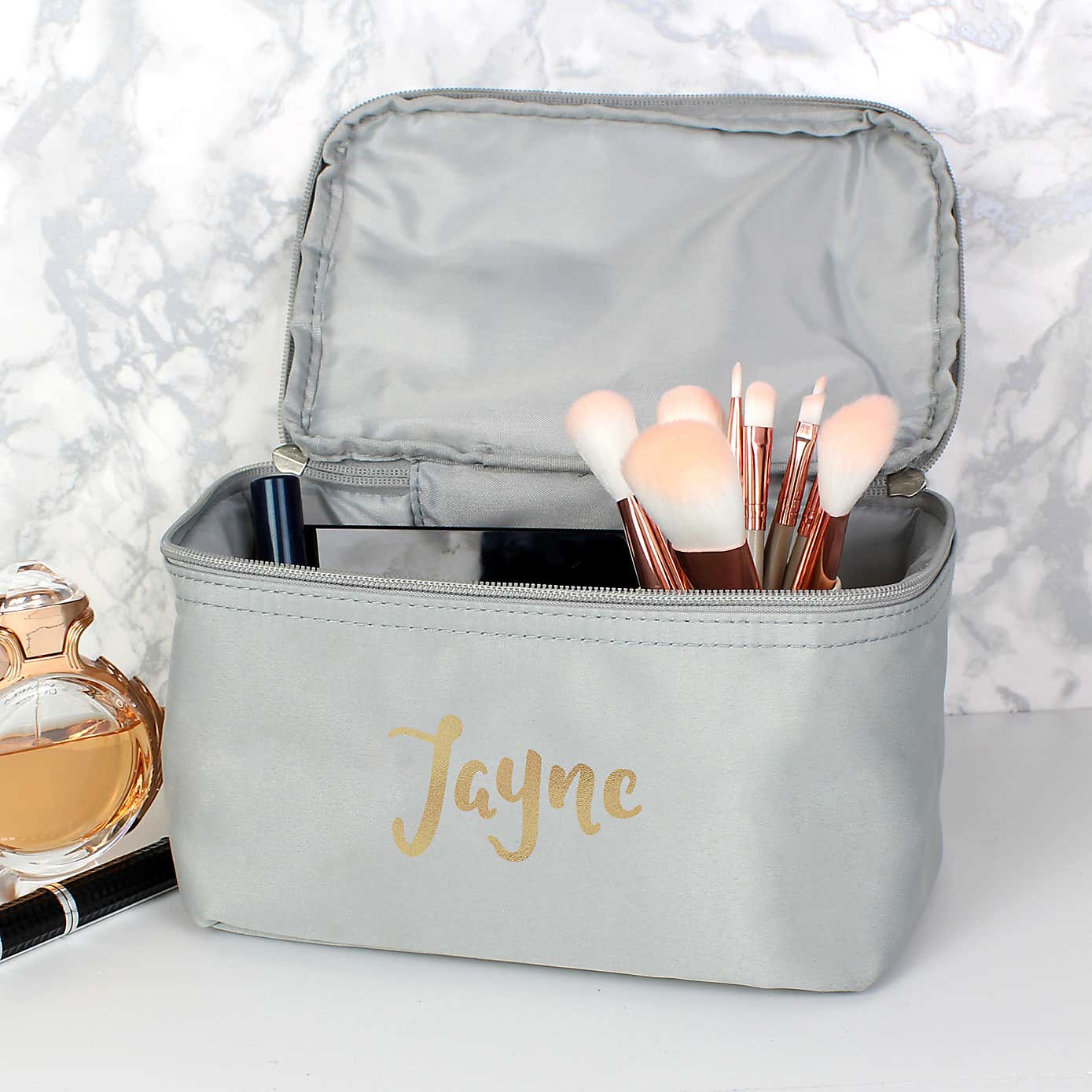 Personalised Gold Name Toiletry Bag
