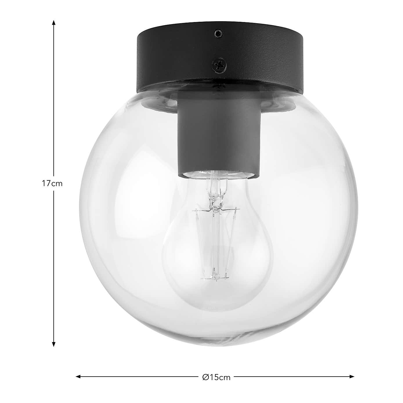 Sligo Industrial Flush Outdoor Ceiling Light